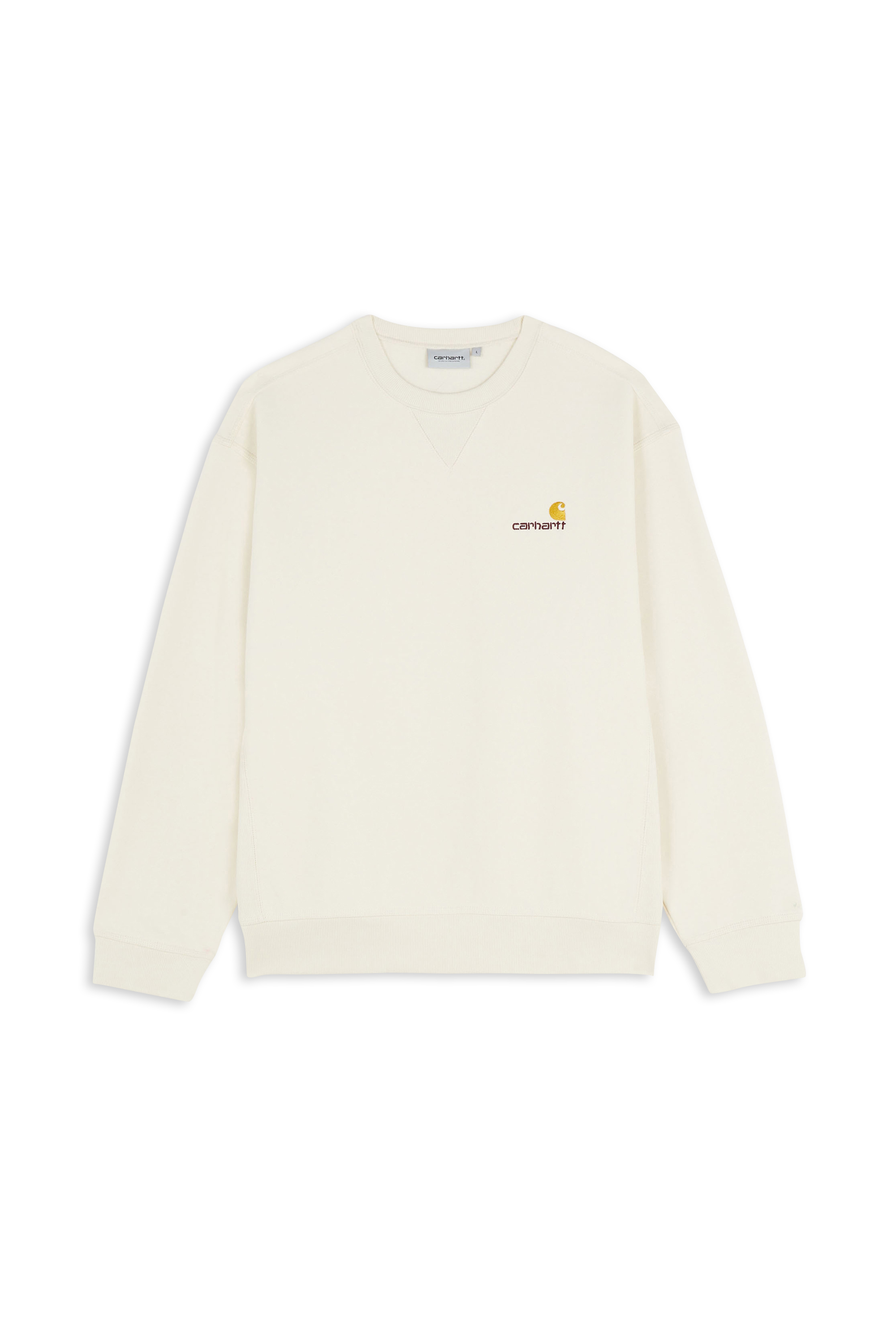 Loose-fit round-neck cotton-blend sweatshirt Beige