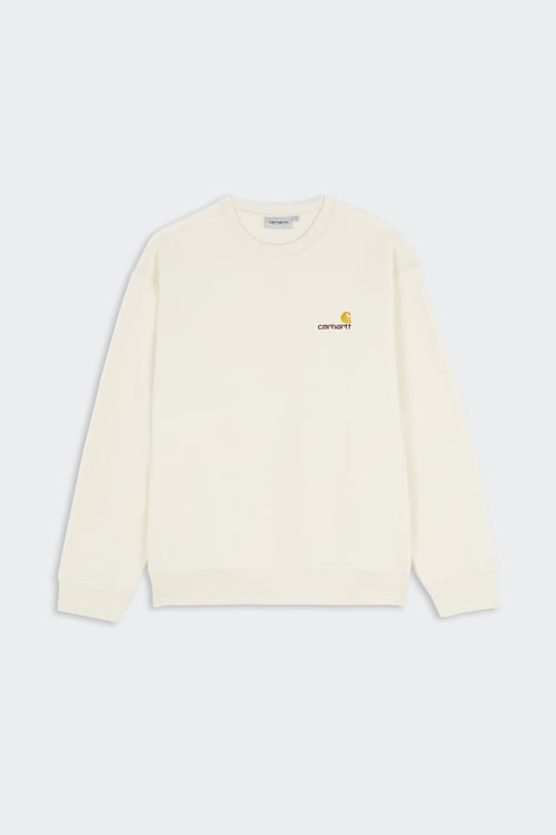 Sweat col rond loose-fit en coton mélangé - Taille XS Beige