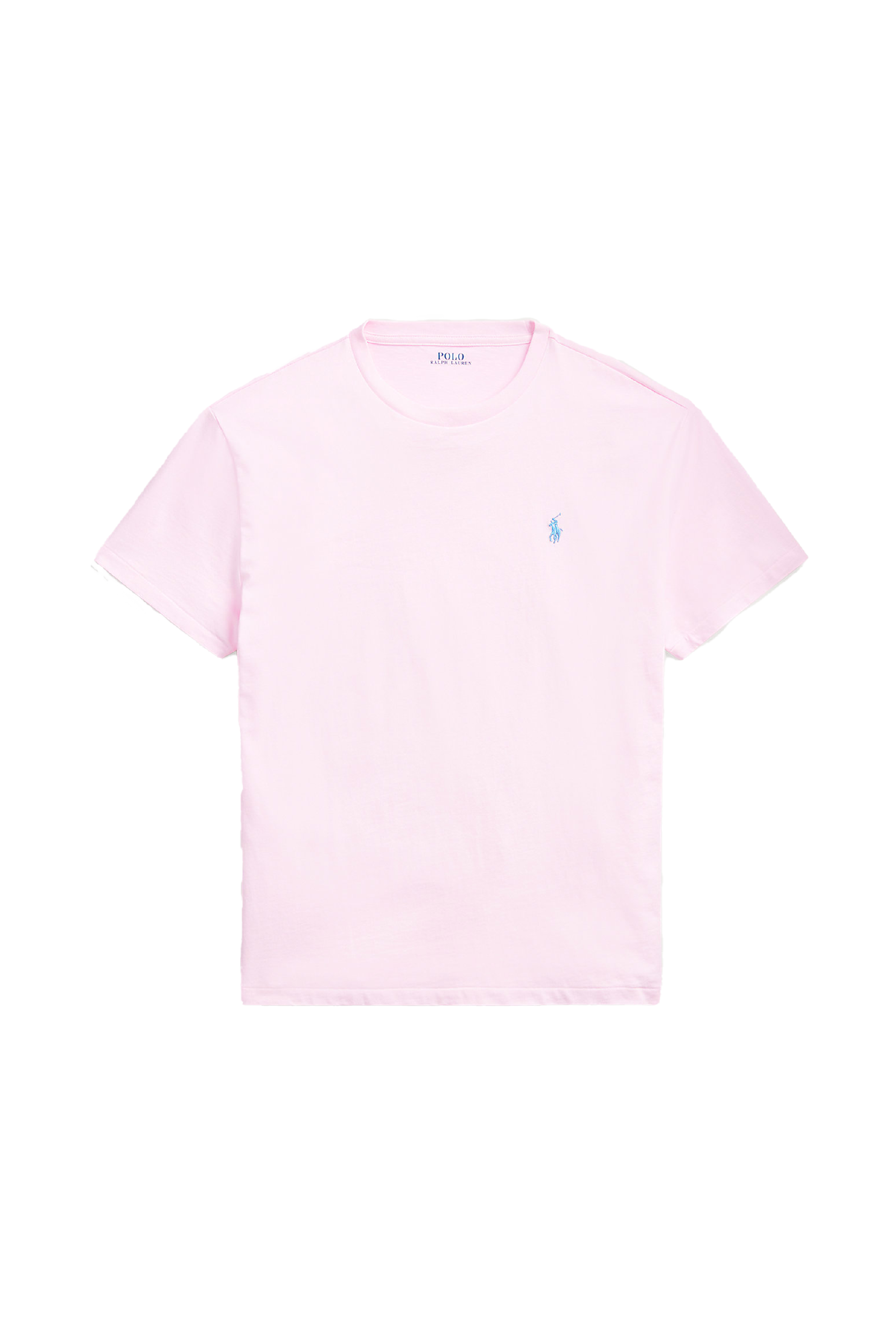 T-shirt col rond slim-fit en coton basic mesh avec Pony player Rose