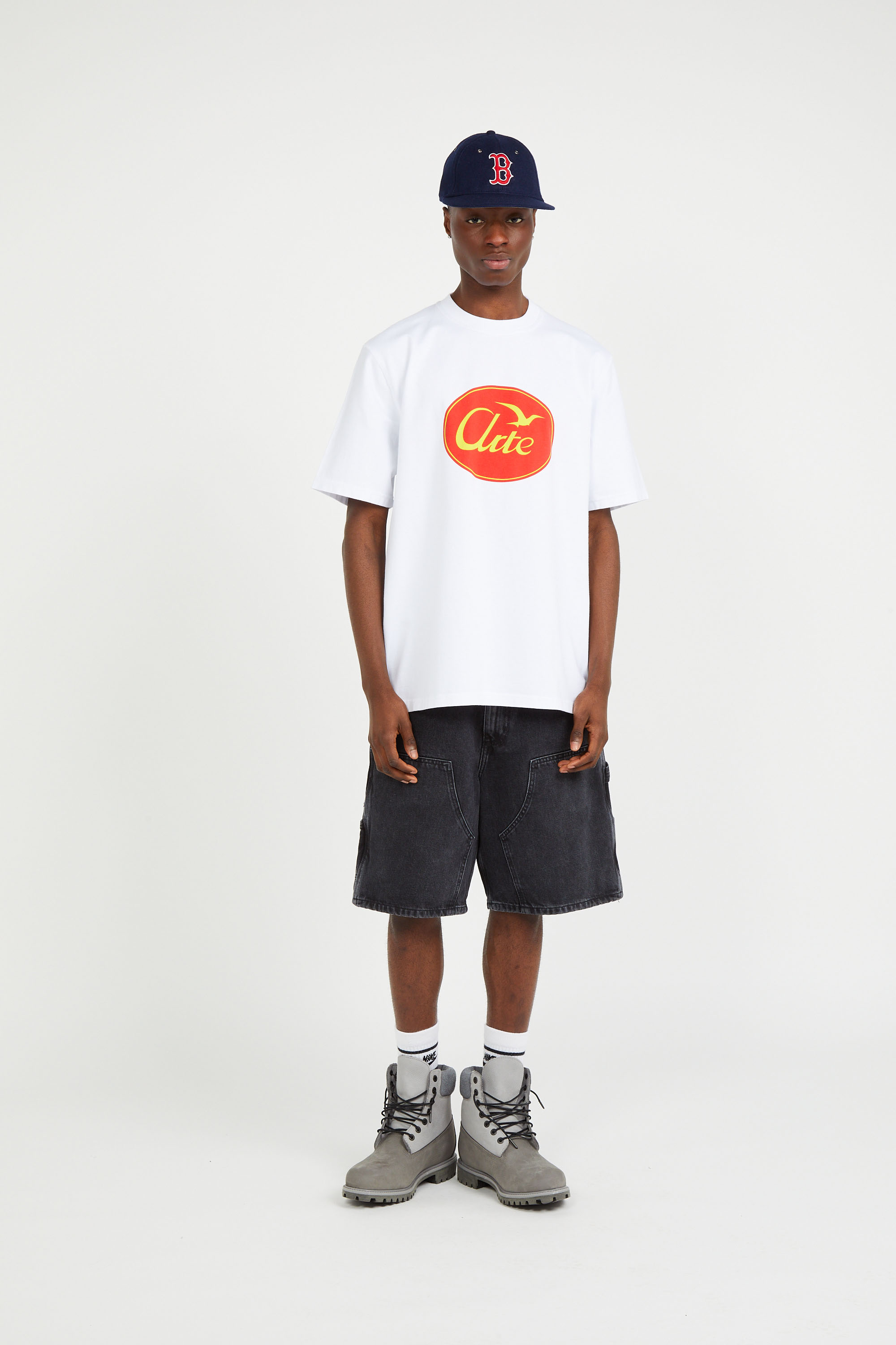 Regular-fit round-neck cotton T-shirt White