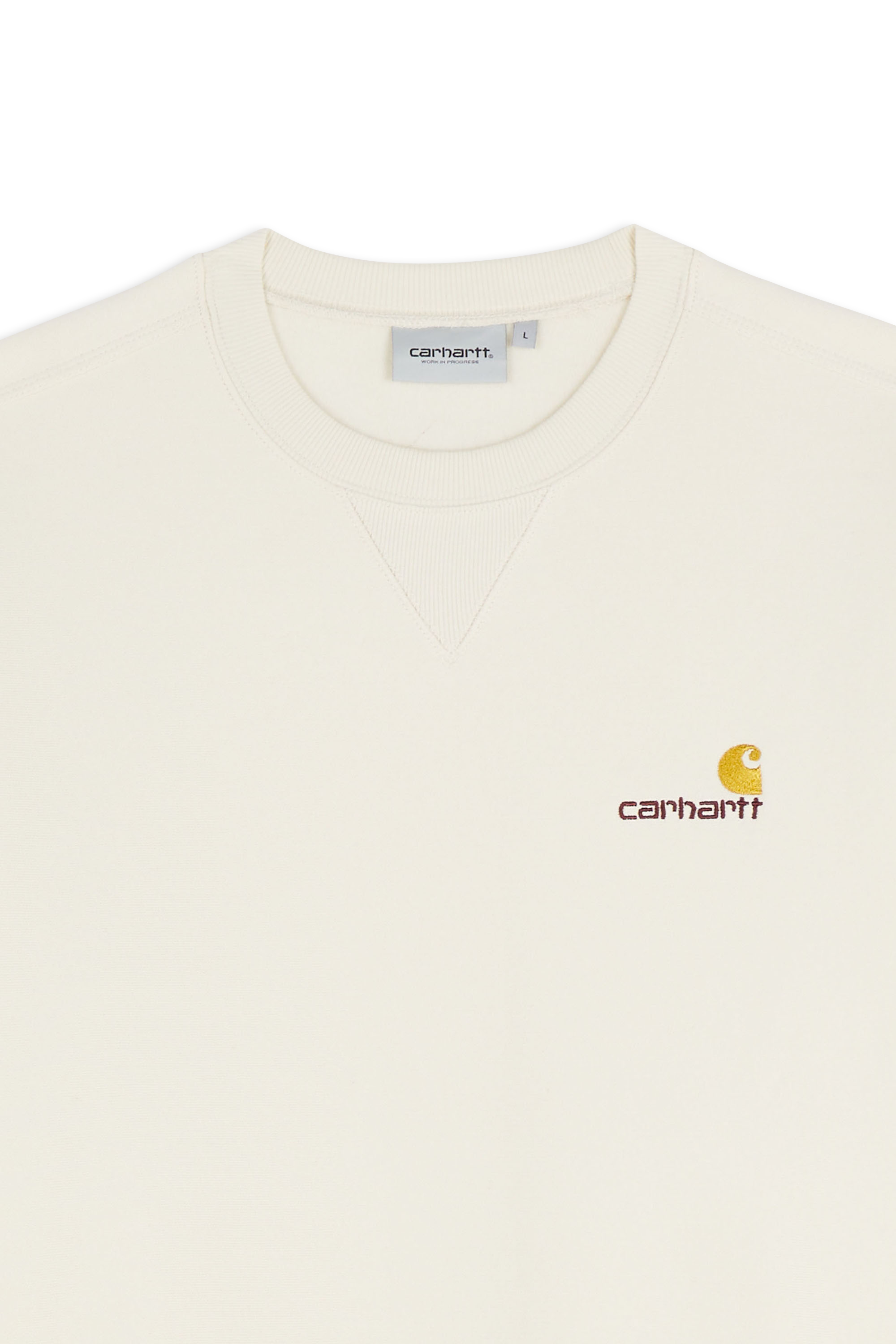 Loose-fit round-neck cotton-blend sweatshirt Beige