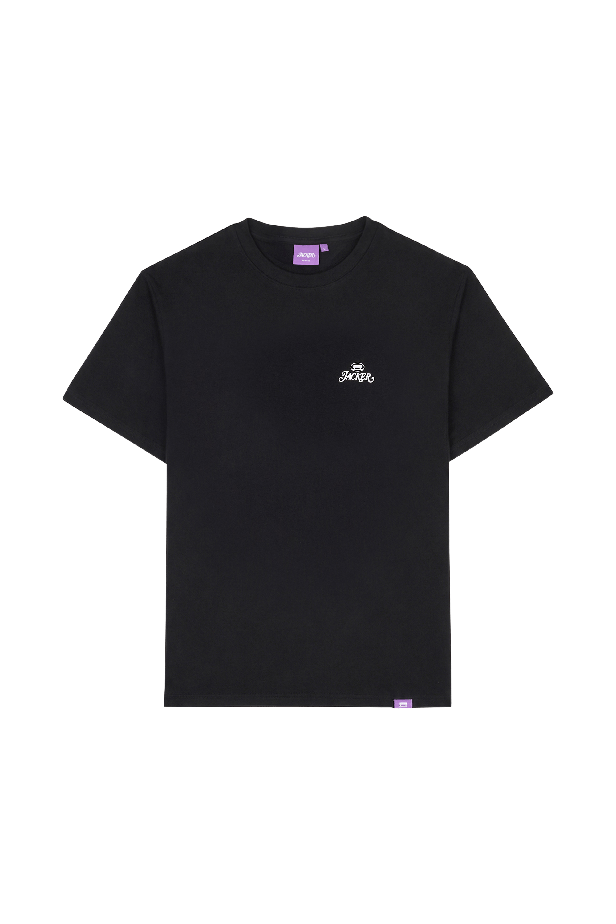 Regular-fit round-neck cotton T-shirt | Black JACKER Men