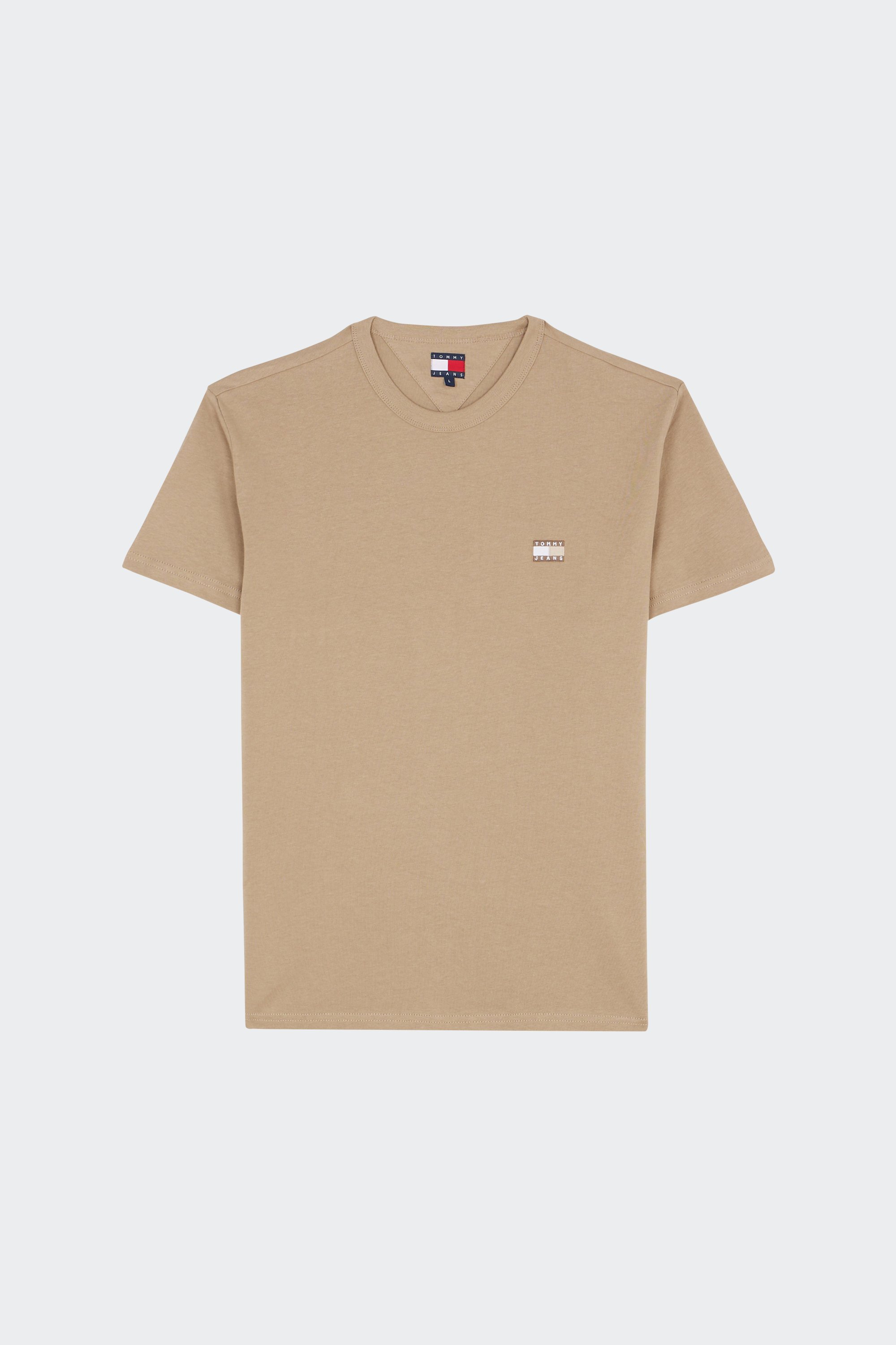 Regular-fit round-neck cotton T-shirt | Beige by TOMMY JEANS Regular-fit round-neck cotton T-shirt Beige