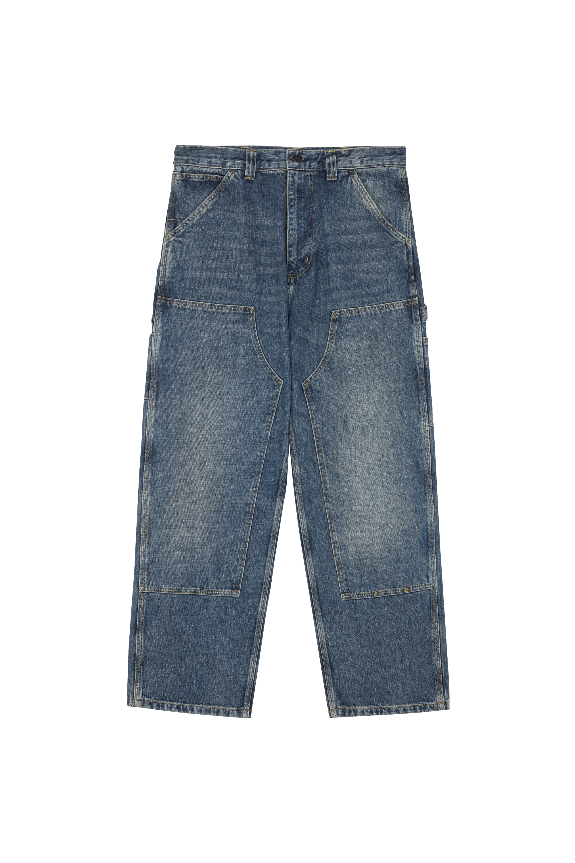 Pantalon OG Double Knee Pant Blue dark used wash