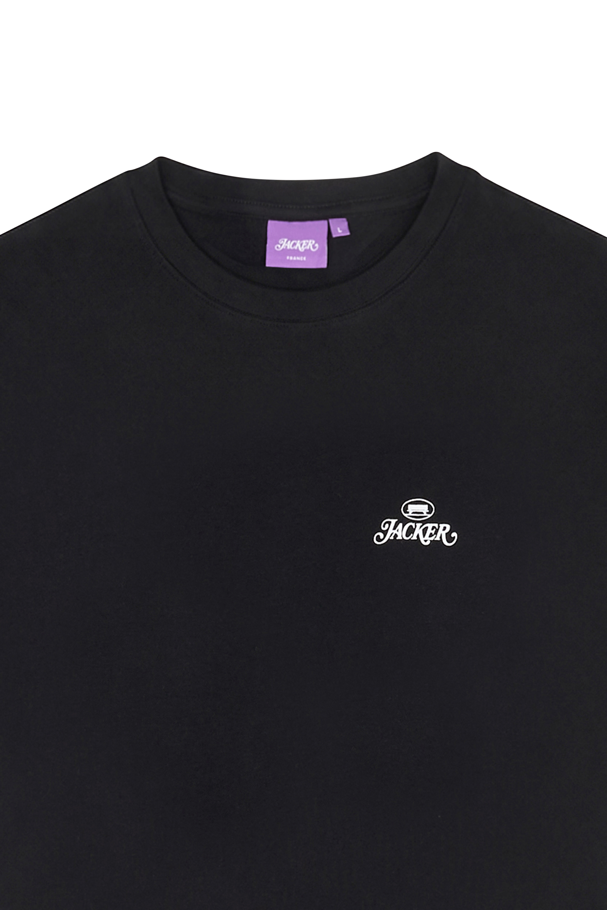 Regular-fit round-neck cotton T-shirt | Black JACKER Men