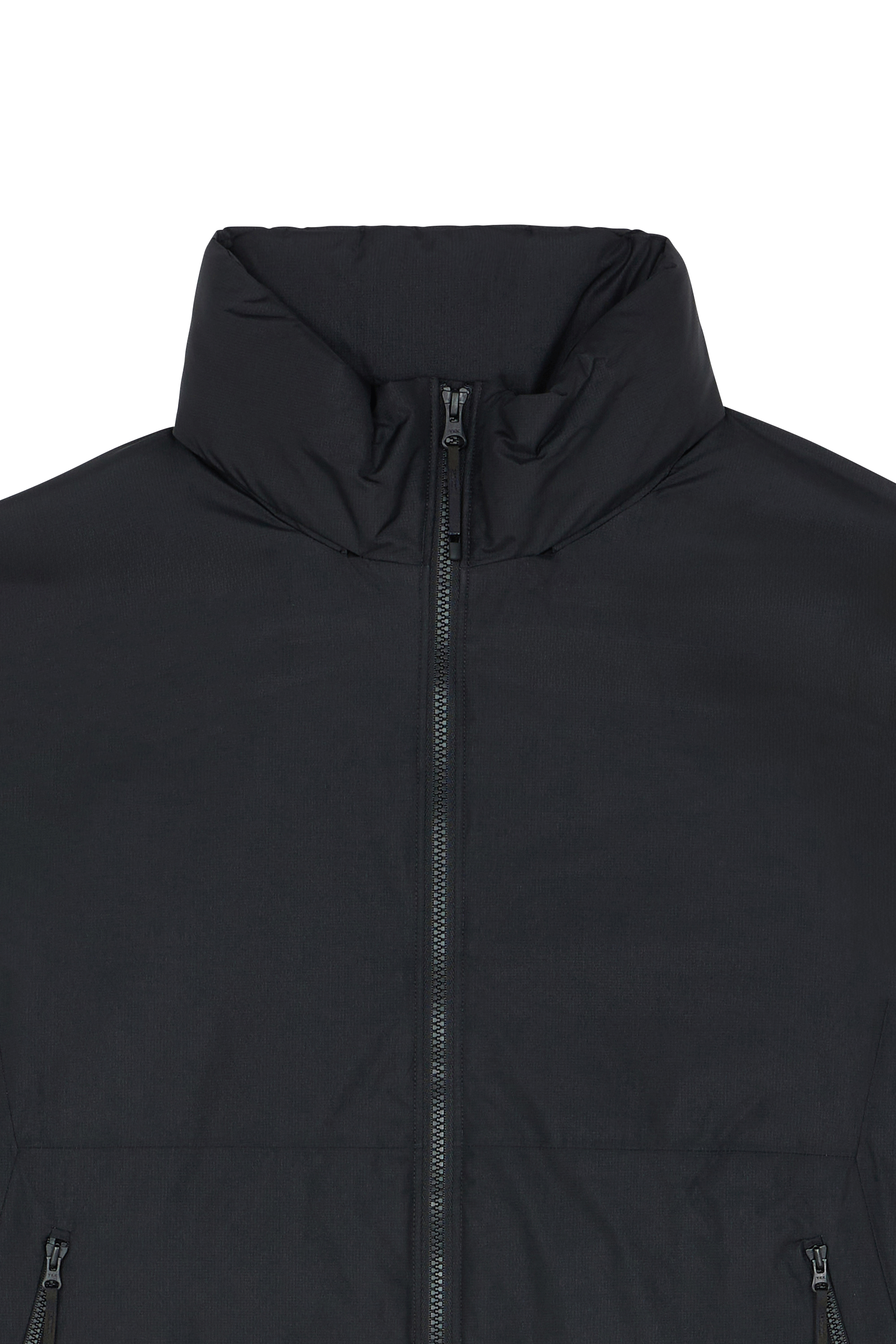 Lightweight quilted padded jacket with high neck Black