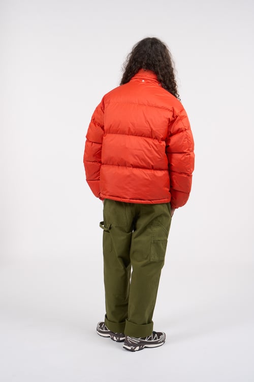 TOMMY JEANS Lightweight quilted padded jacket with high neck Orange