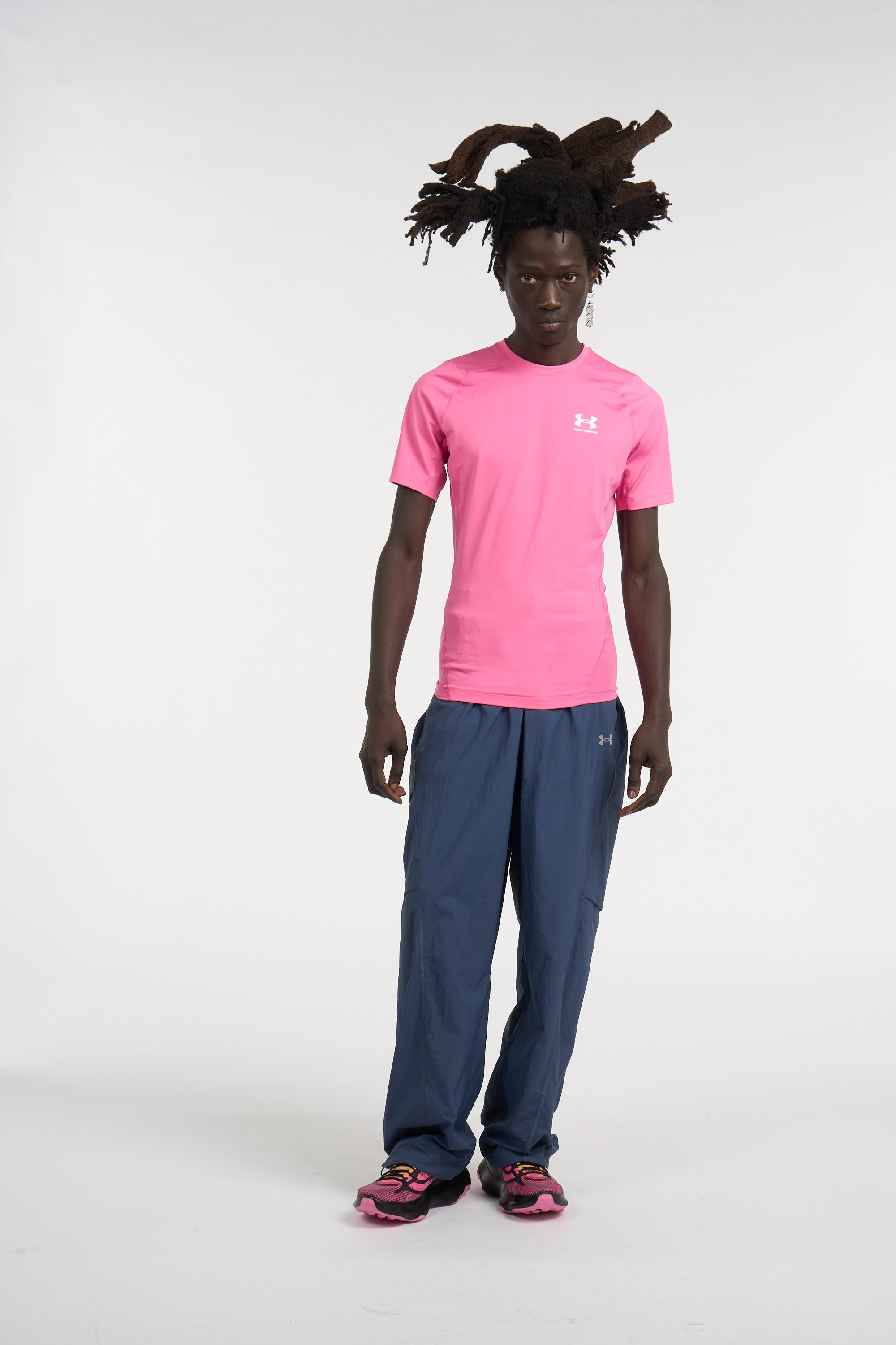 Regular-fit round-neck cotton T-shirt UNDER ARMOUR Pink
