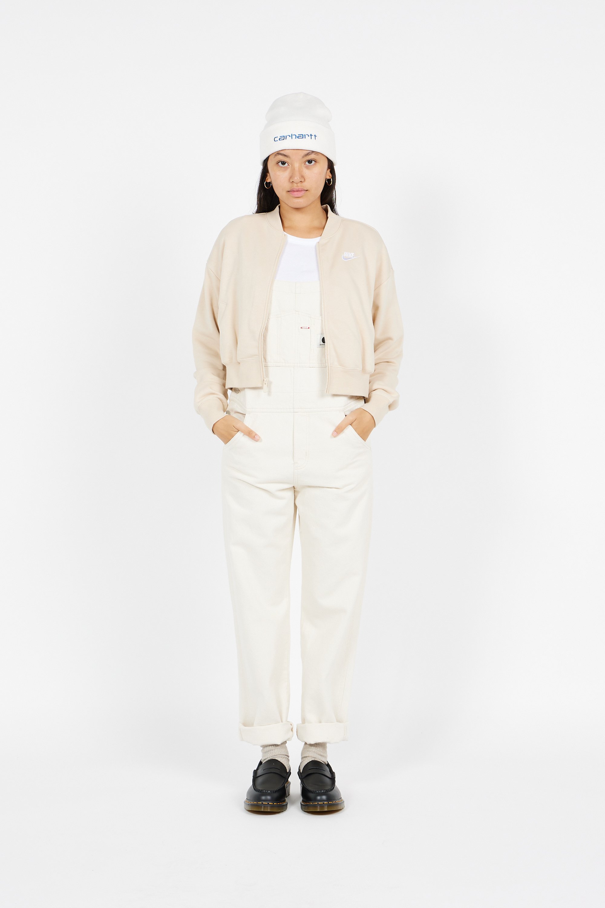Long-sleeve zip-up top NIKE Beige