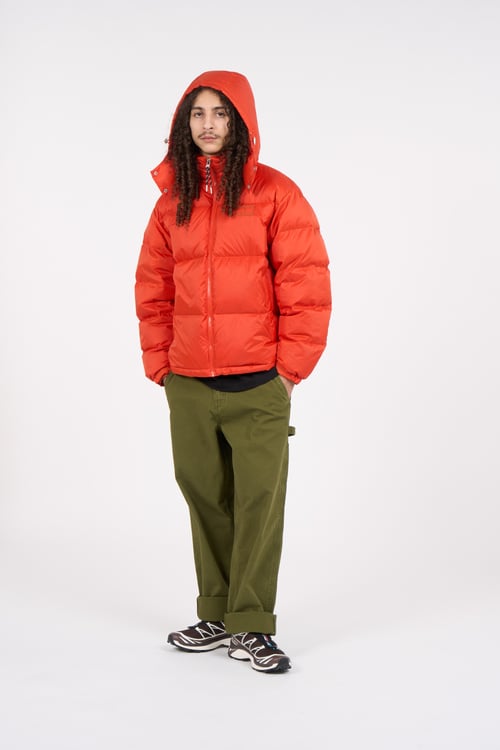 TOMMY JEANS Lightweight quilted padded jacket with high neck Orange