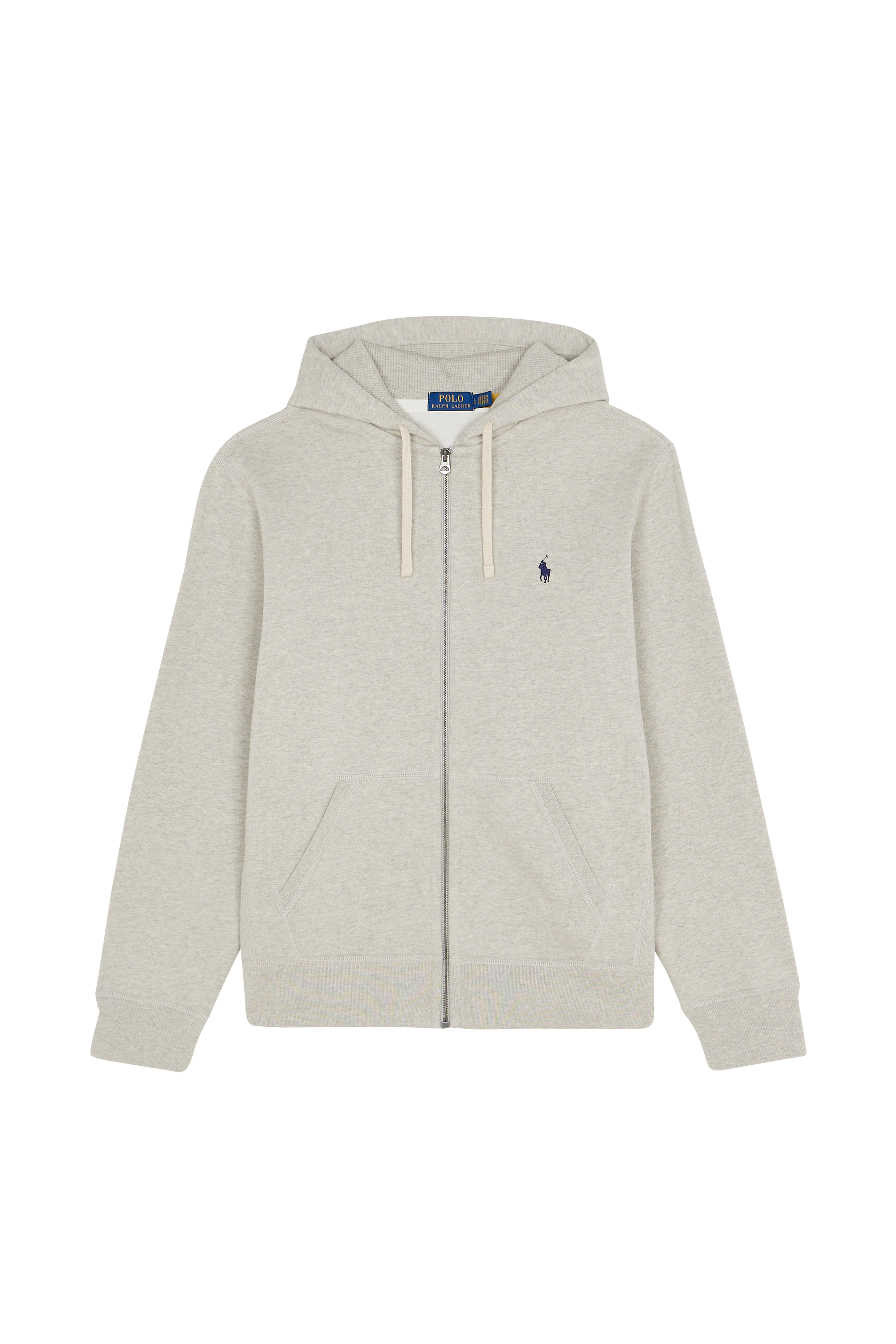 Zip-up cotton hoodie  Light sport heather