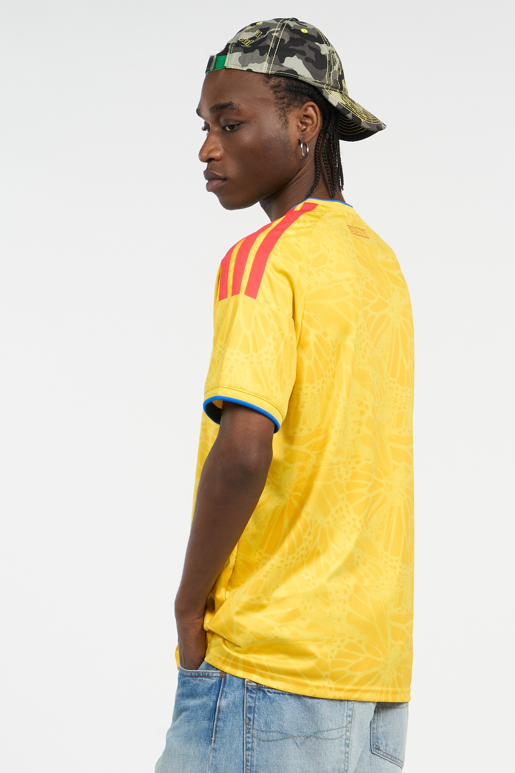 Regular-fit round-neck cotton T-shirt Yellow