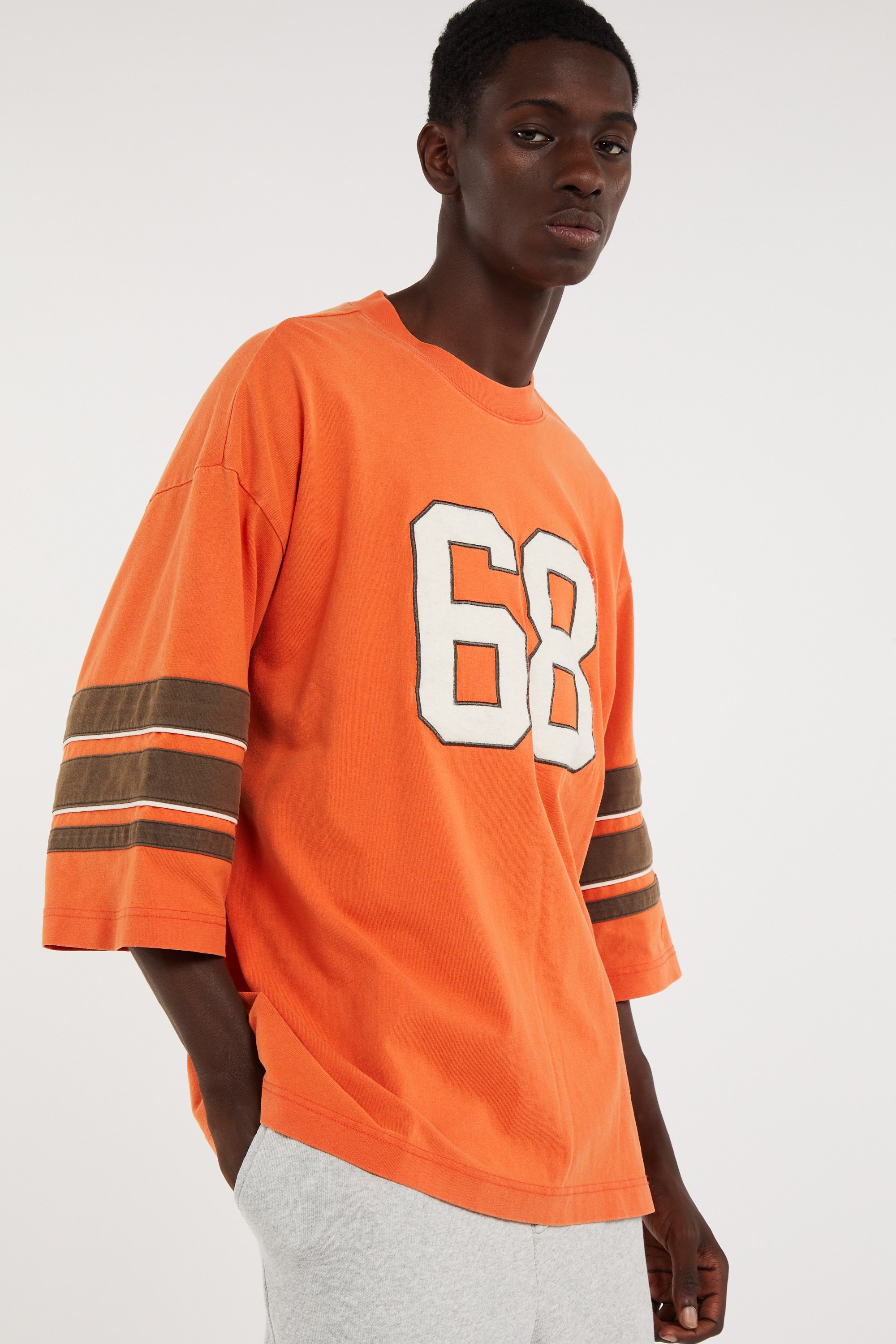 Regular-fit round-neck cotton T-shirt | Orange CHAMPION Men