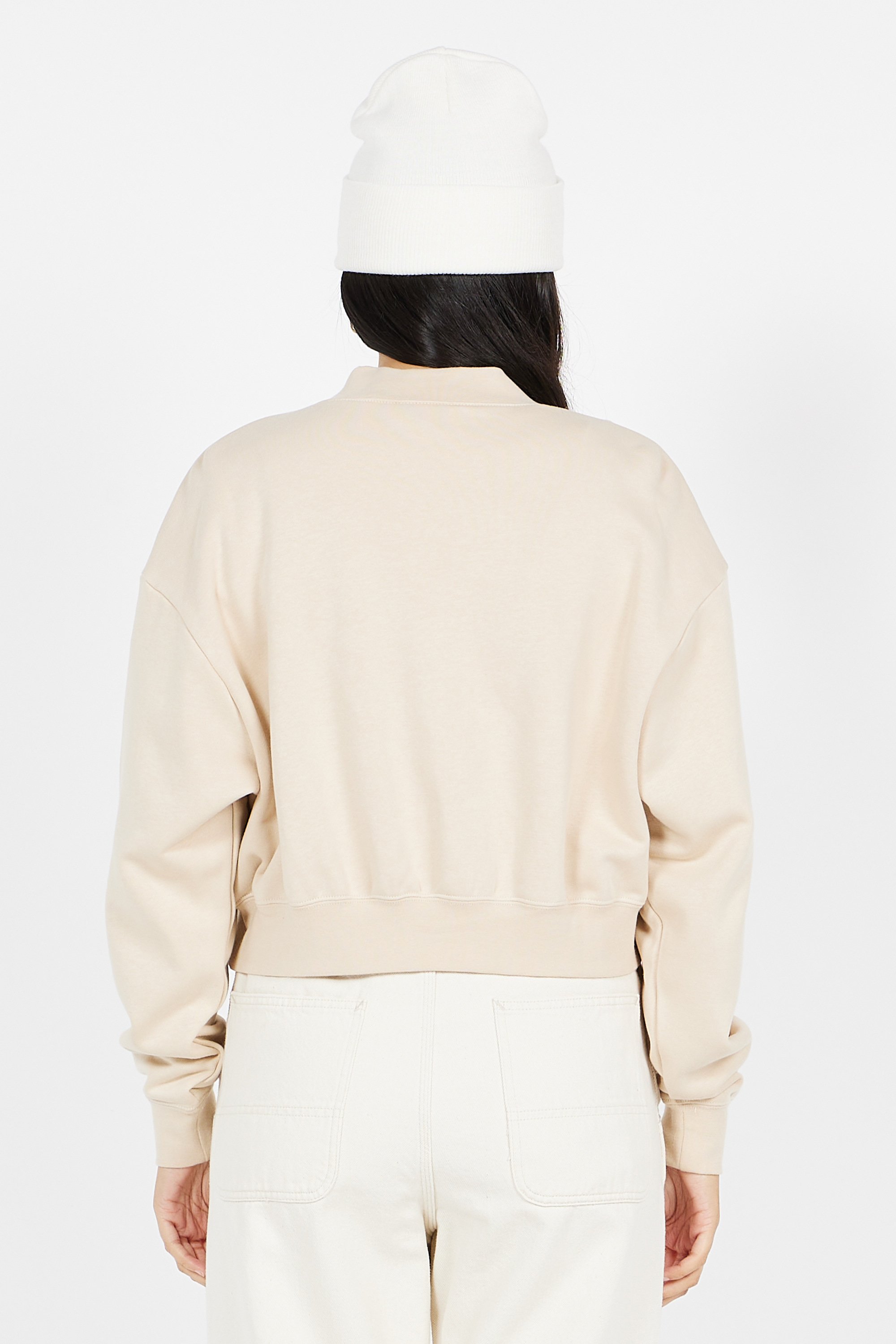 Long-sleeve zip-up top | Beige by NIKE Long-sleeve zip-up top Beige
