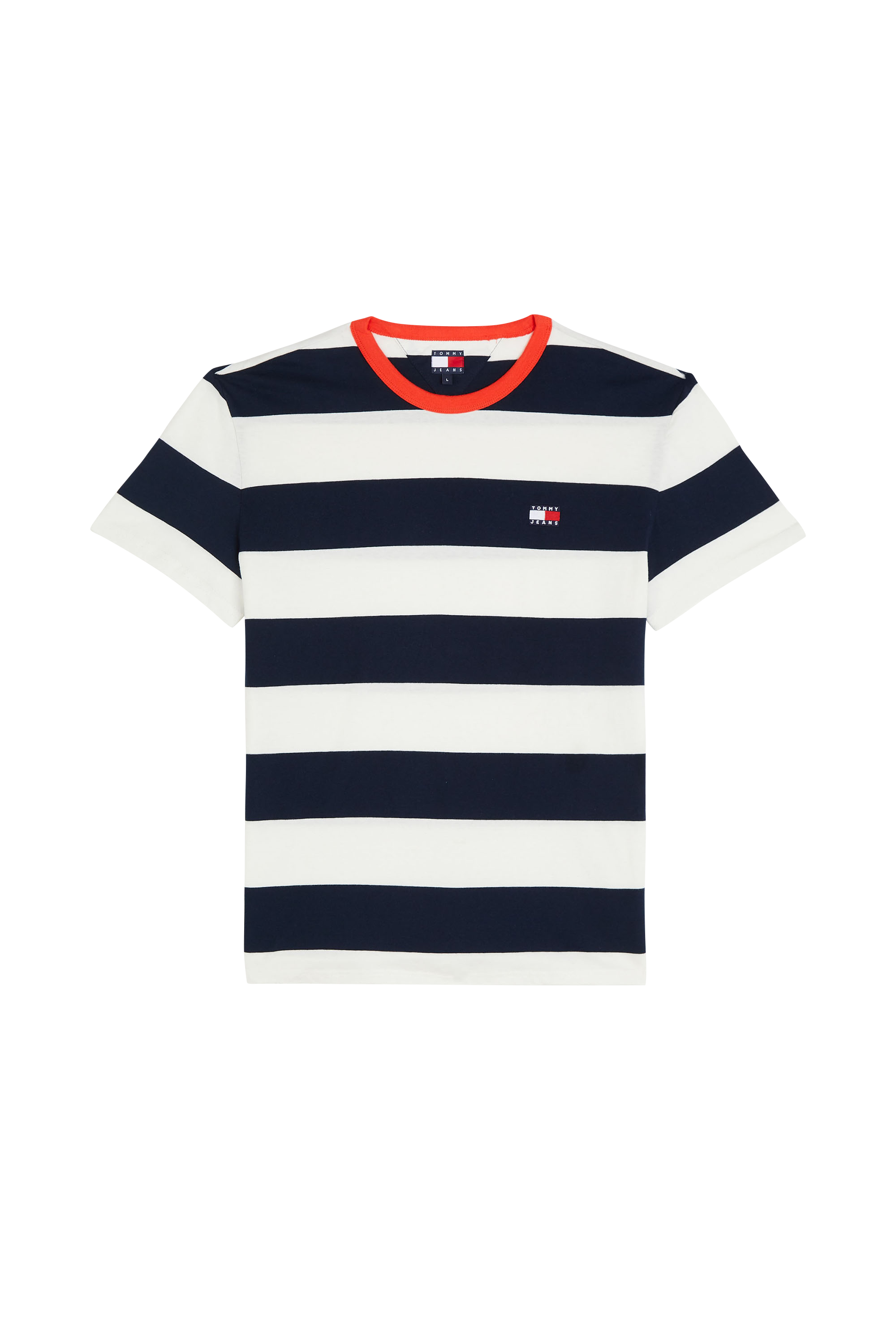 Regular-fit round-neck cotton T-shirt Blue
