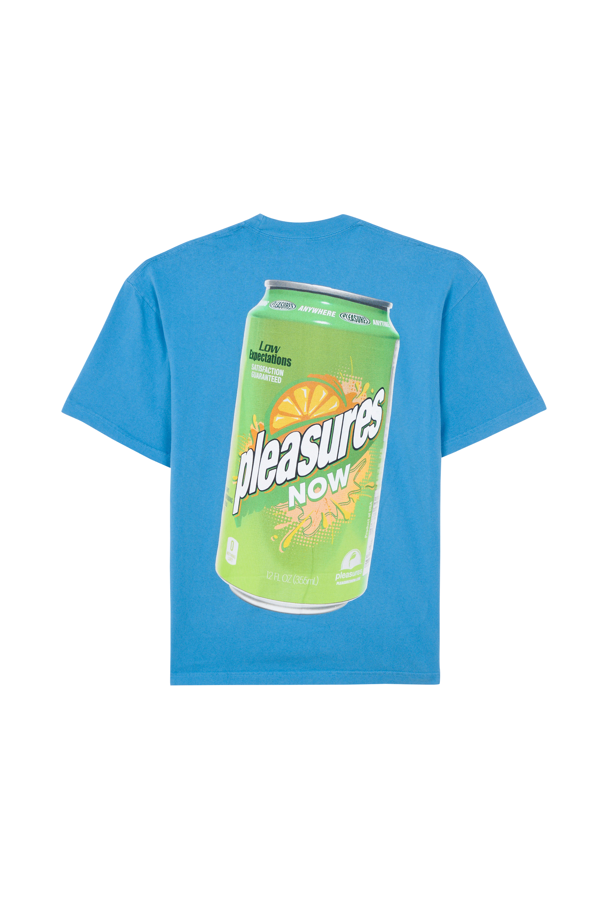 Regular-fit round-neck cotton T-shirt Blue