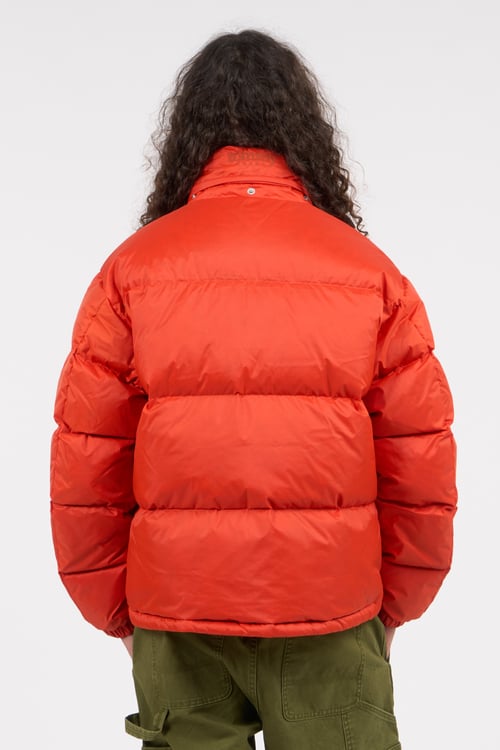 TOMMY JEANS Lightweight quilted padded jacket with high neck Orange