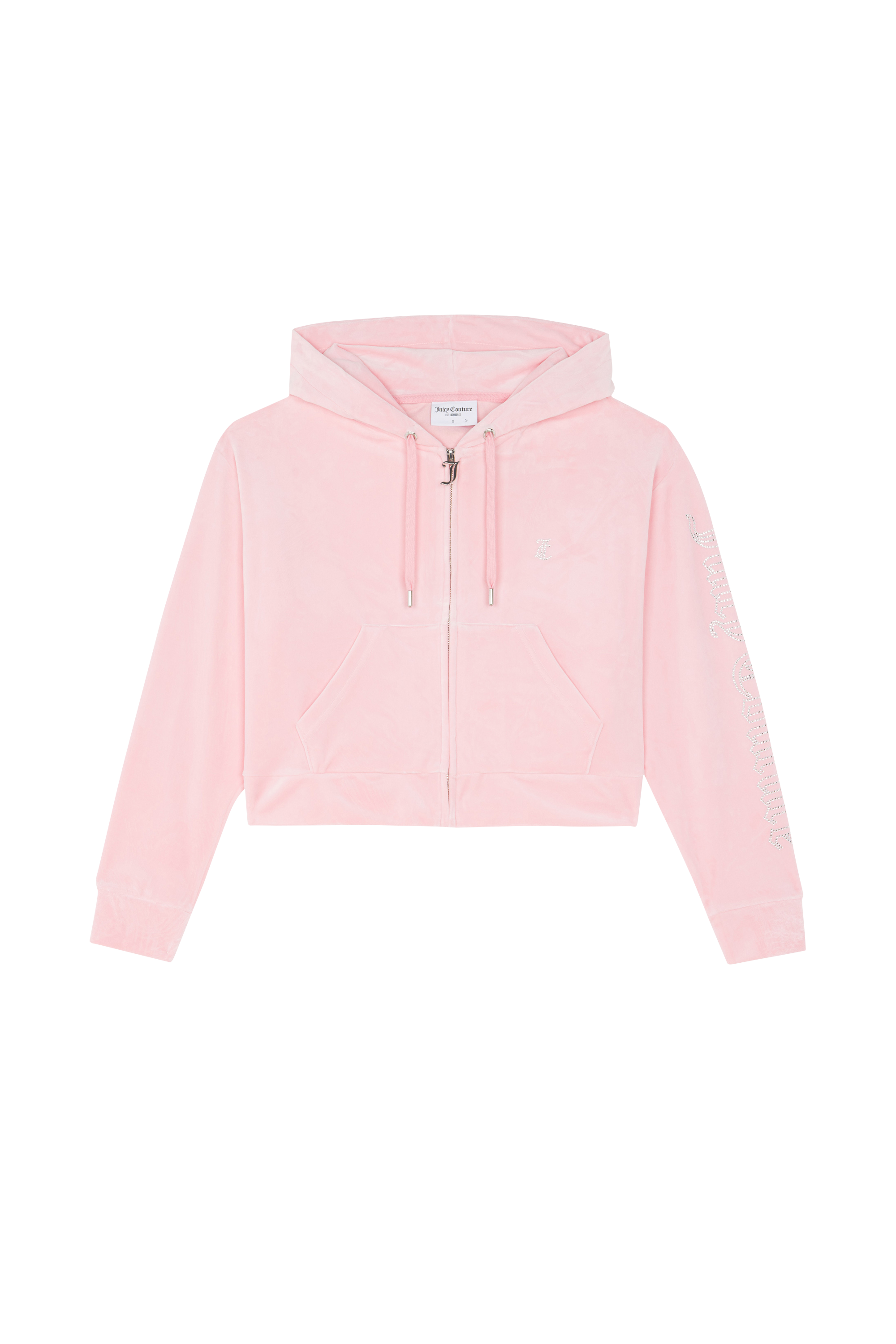 Regular-fit zip-up cotton-blend hoodie with Pony Player JUICY COUTURE Pink