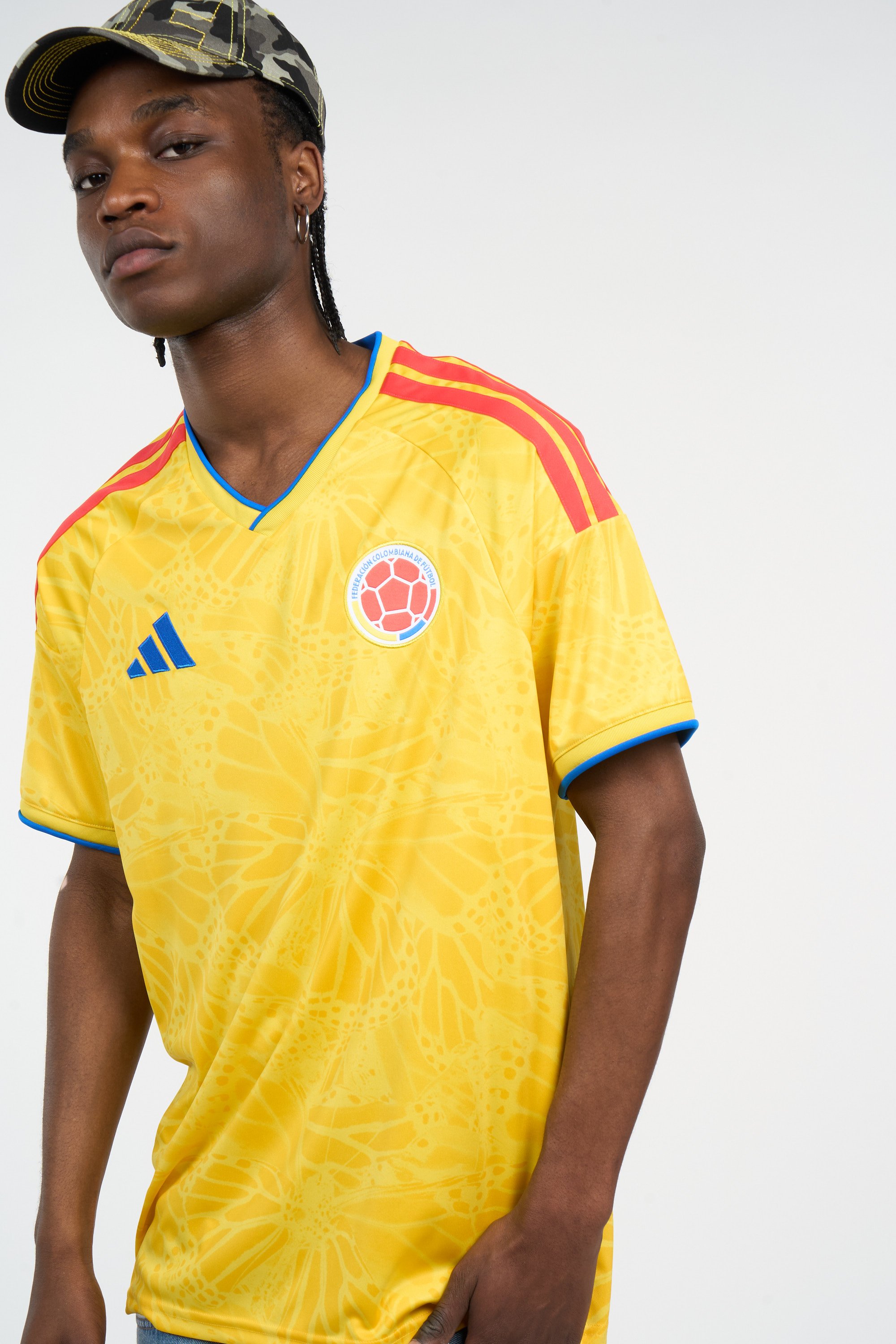 Regular-fit round-neck cotton T-shirt Yellow