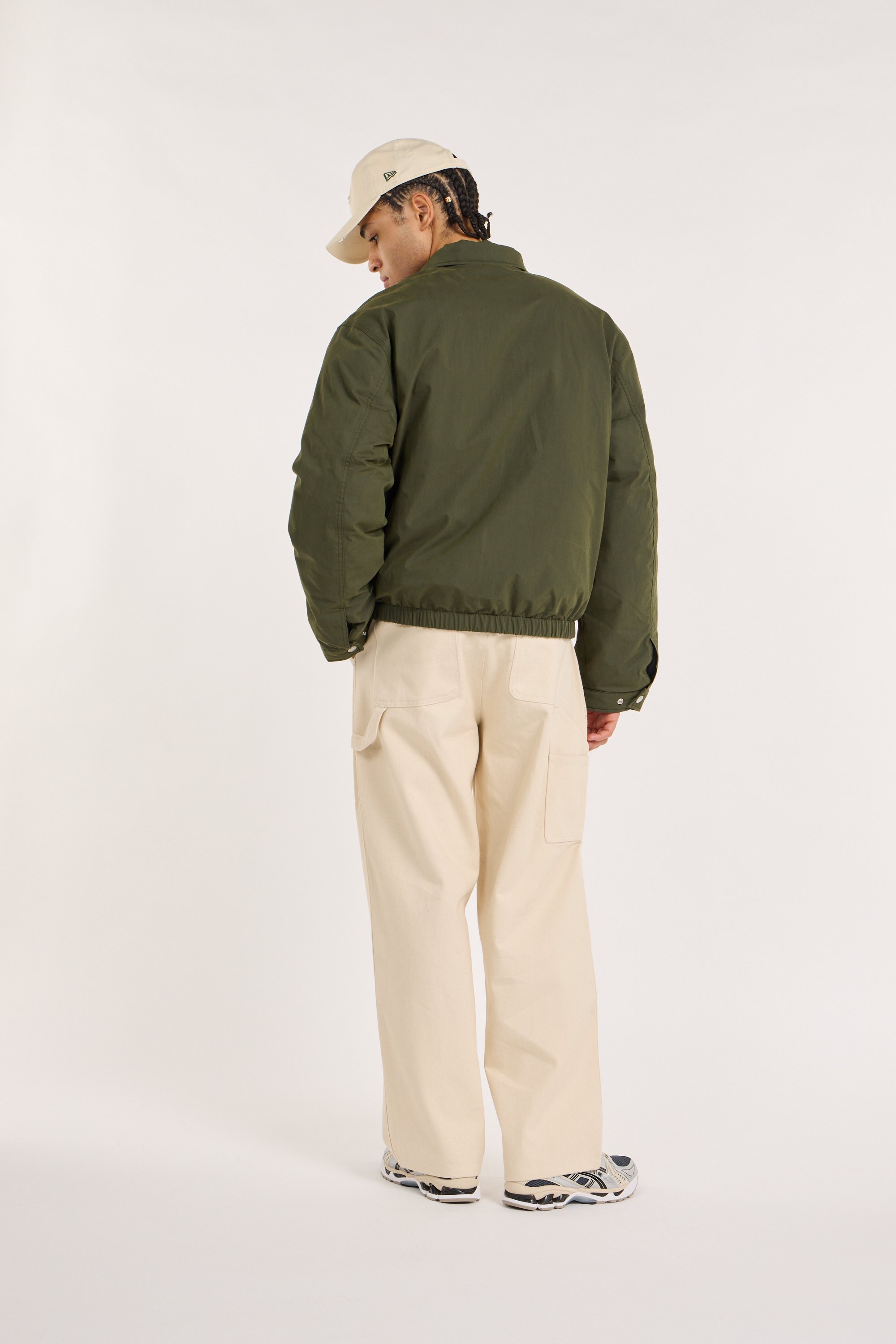 Zipped high-neck colorblock padded jacket with hood | Grey DICKIES Men