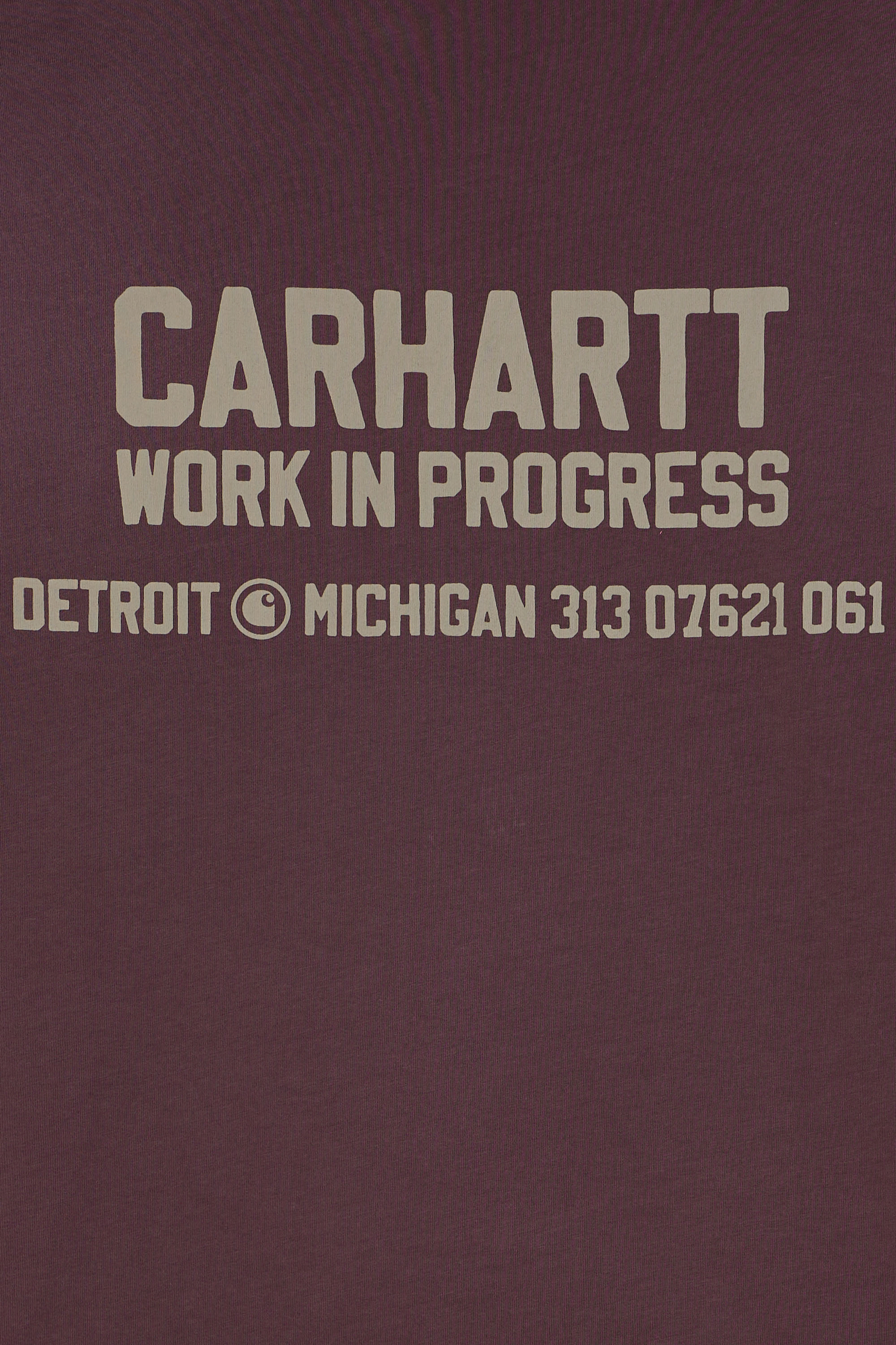 Regular-fit round-neck cotton T-shirt Brown