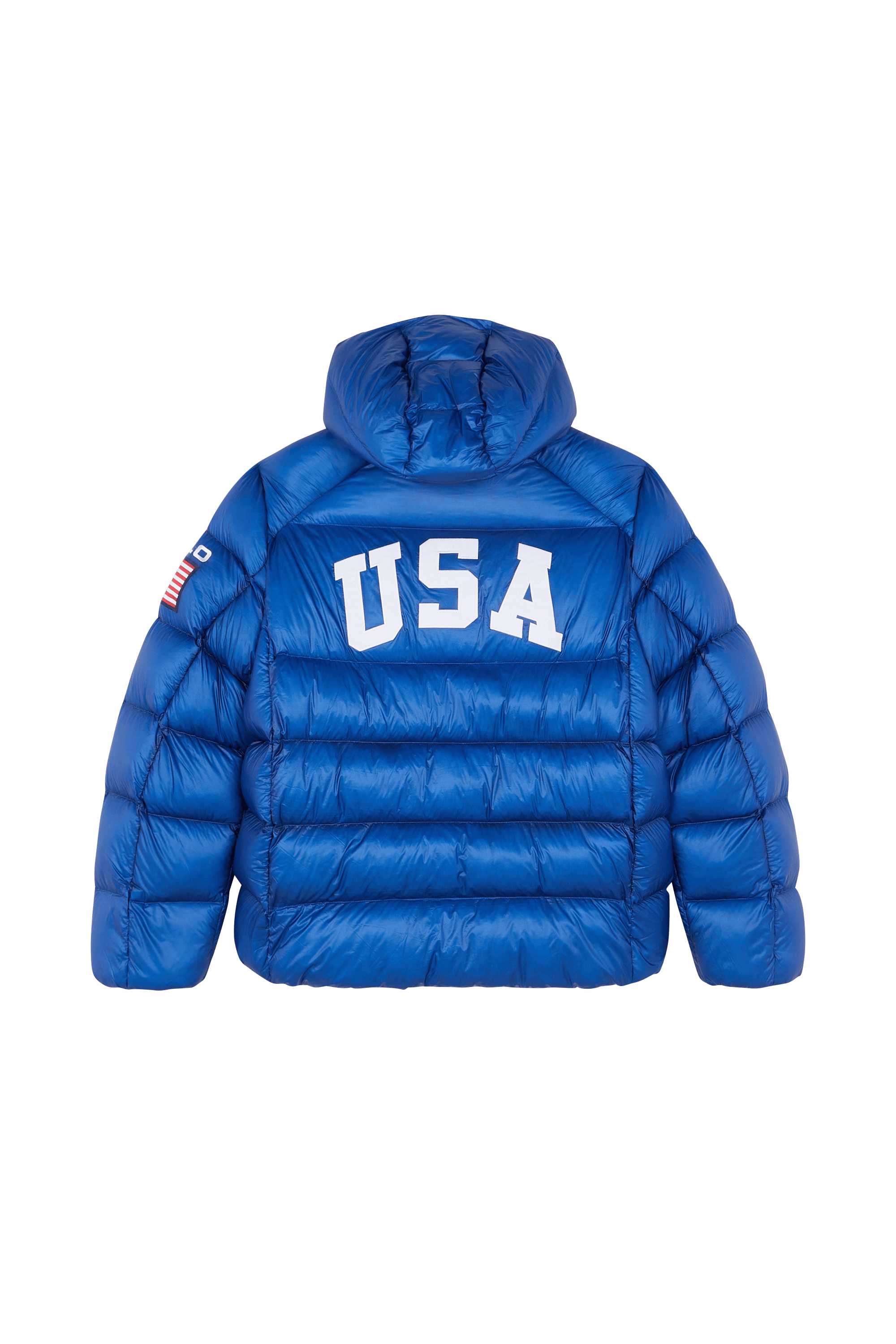 Lightweight quilted padded jacket with high neck Blue