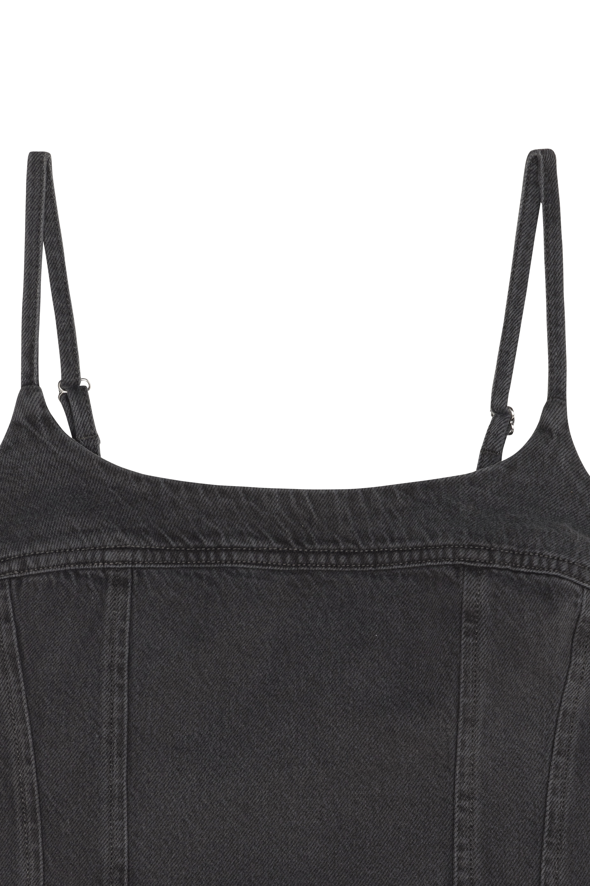 Denim tank top Black