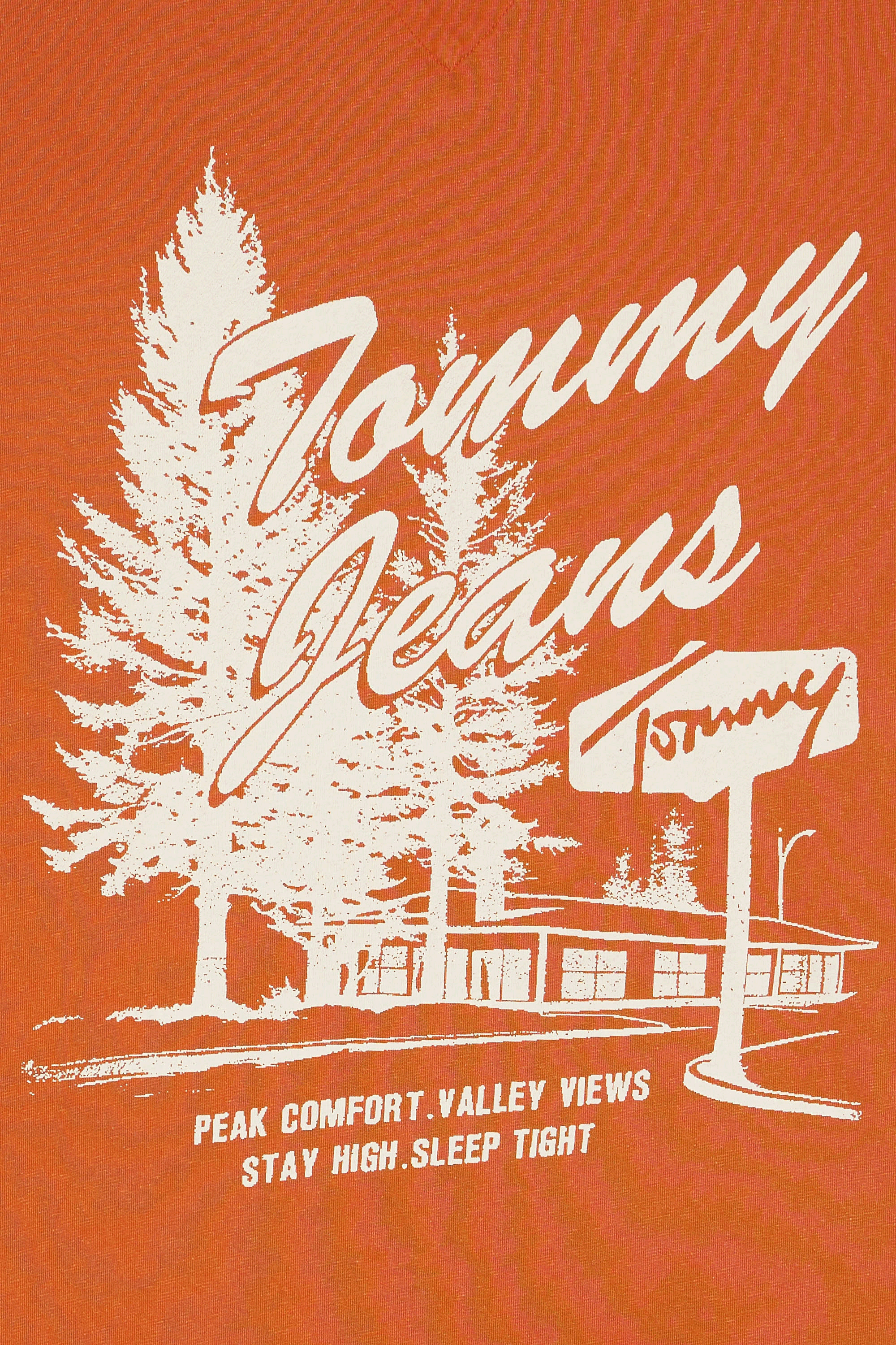 Regular-fit round-neck cotton T-shirt Orange