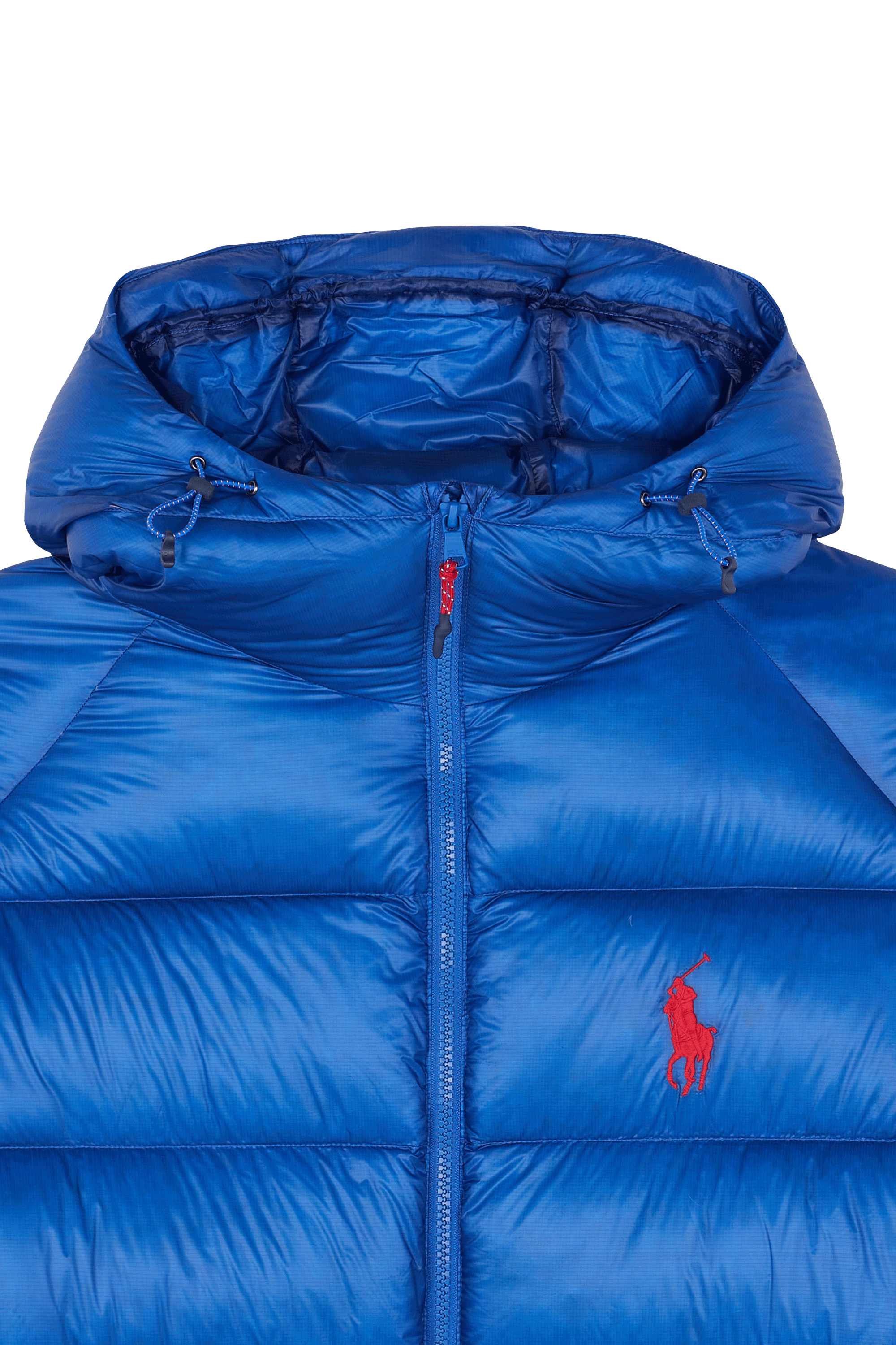 Lightweight quilted padded jacket with high neck Blue