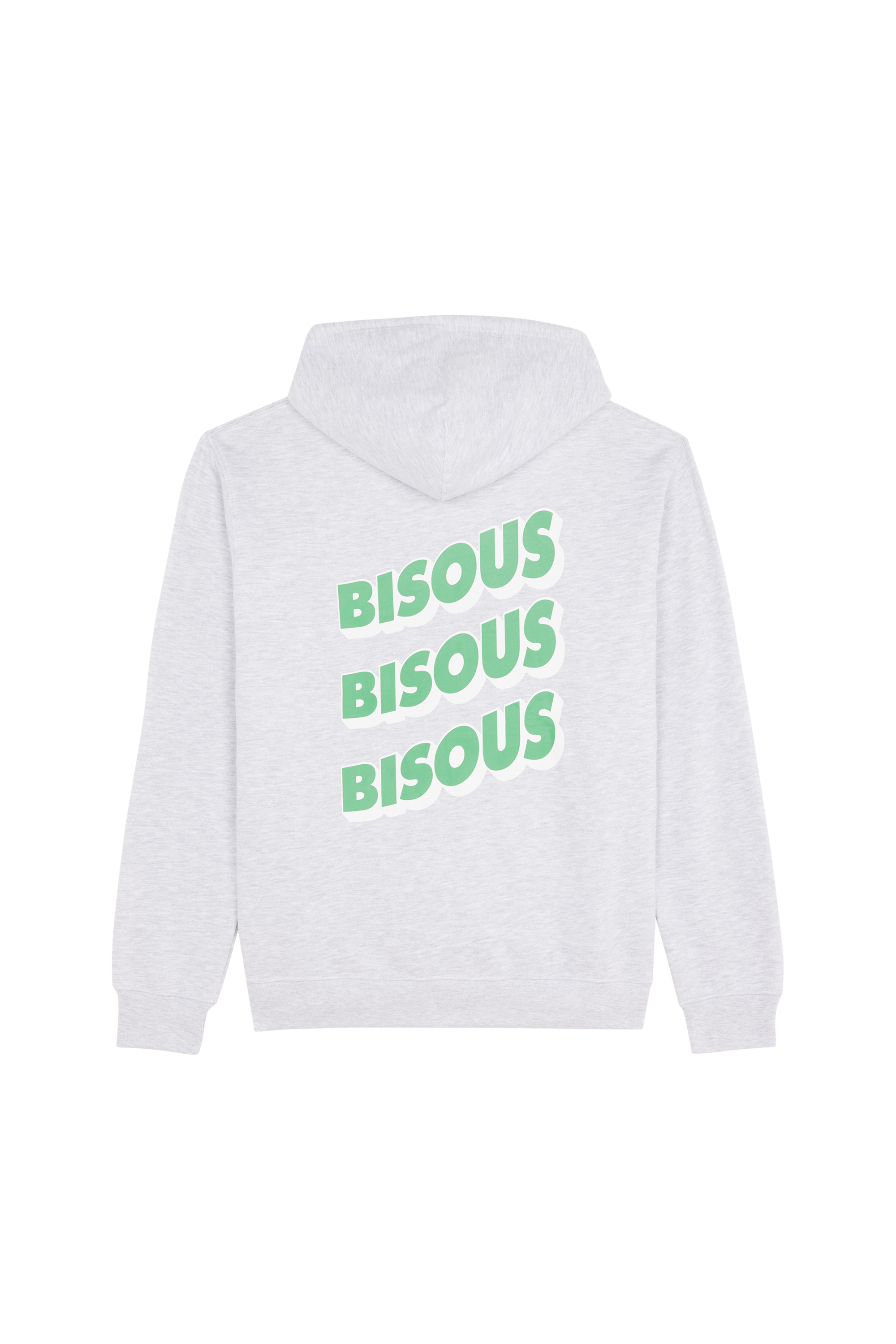 Hoodie zippé BISOUS SKATEBOARDS Gris