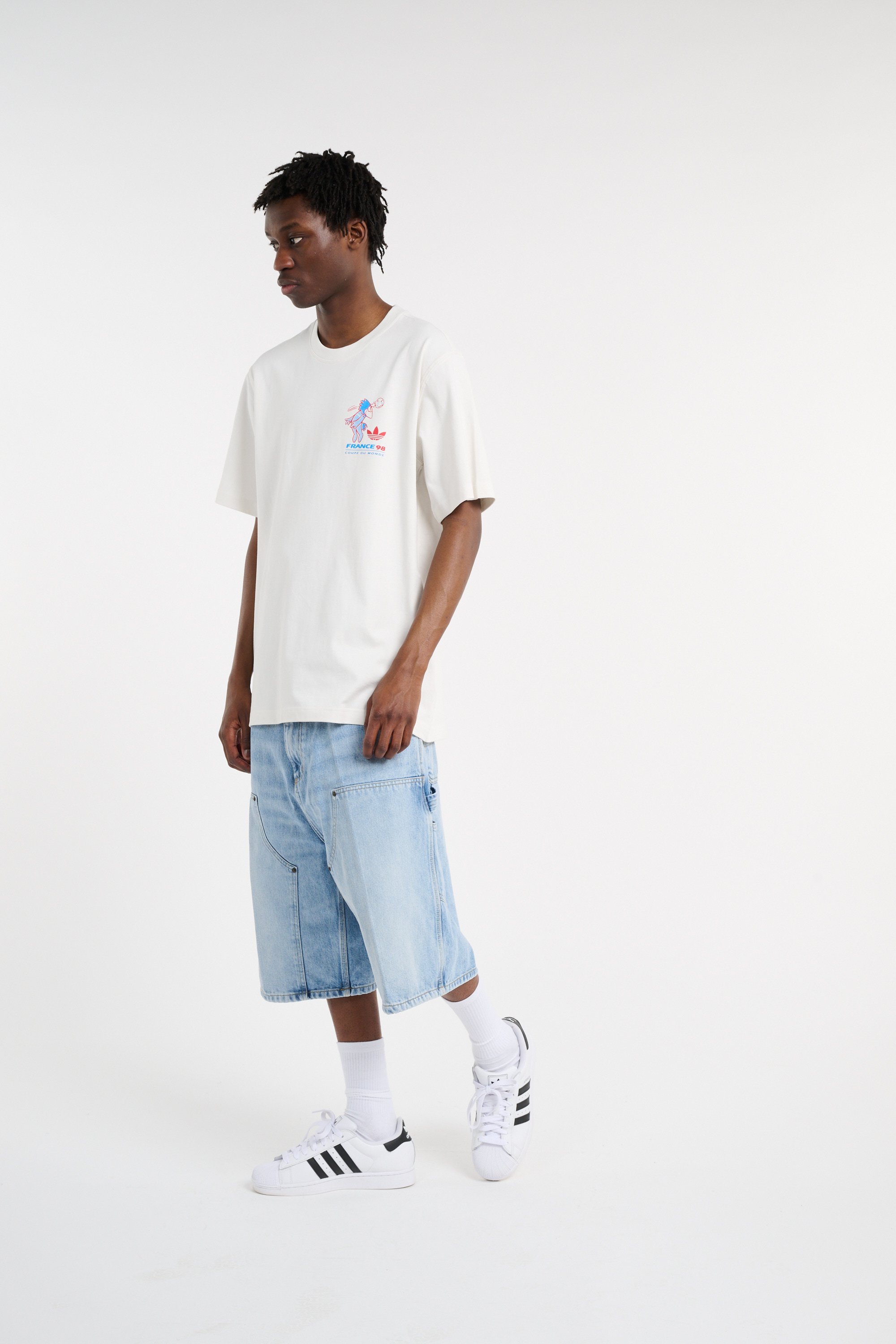 Regular-fit round-neck cotton T-shirt White