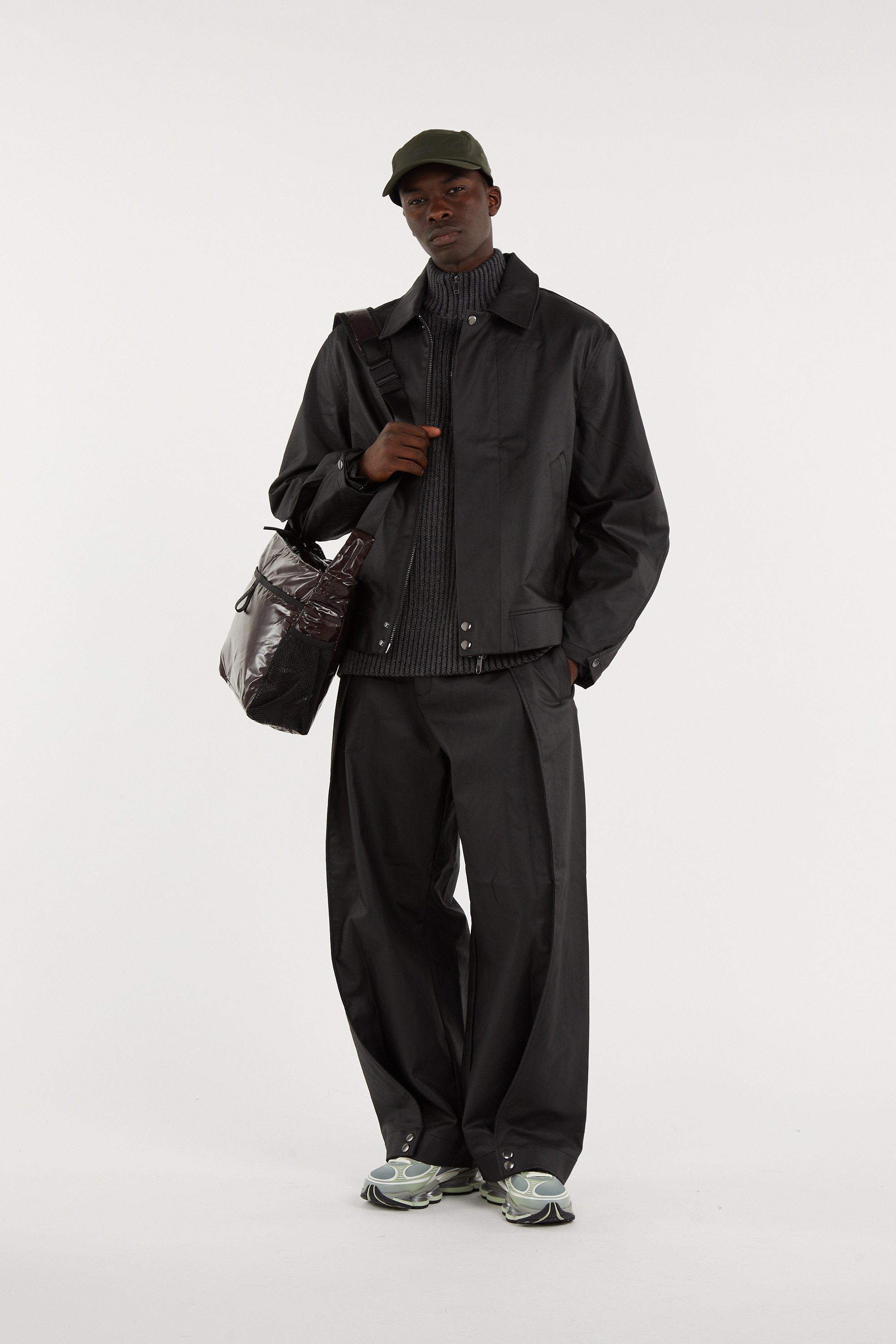 Veste en coton bio RAINS Noir