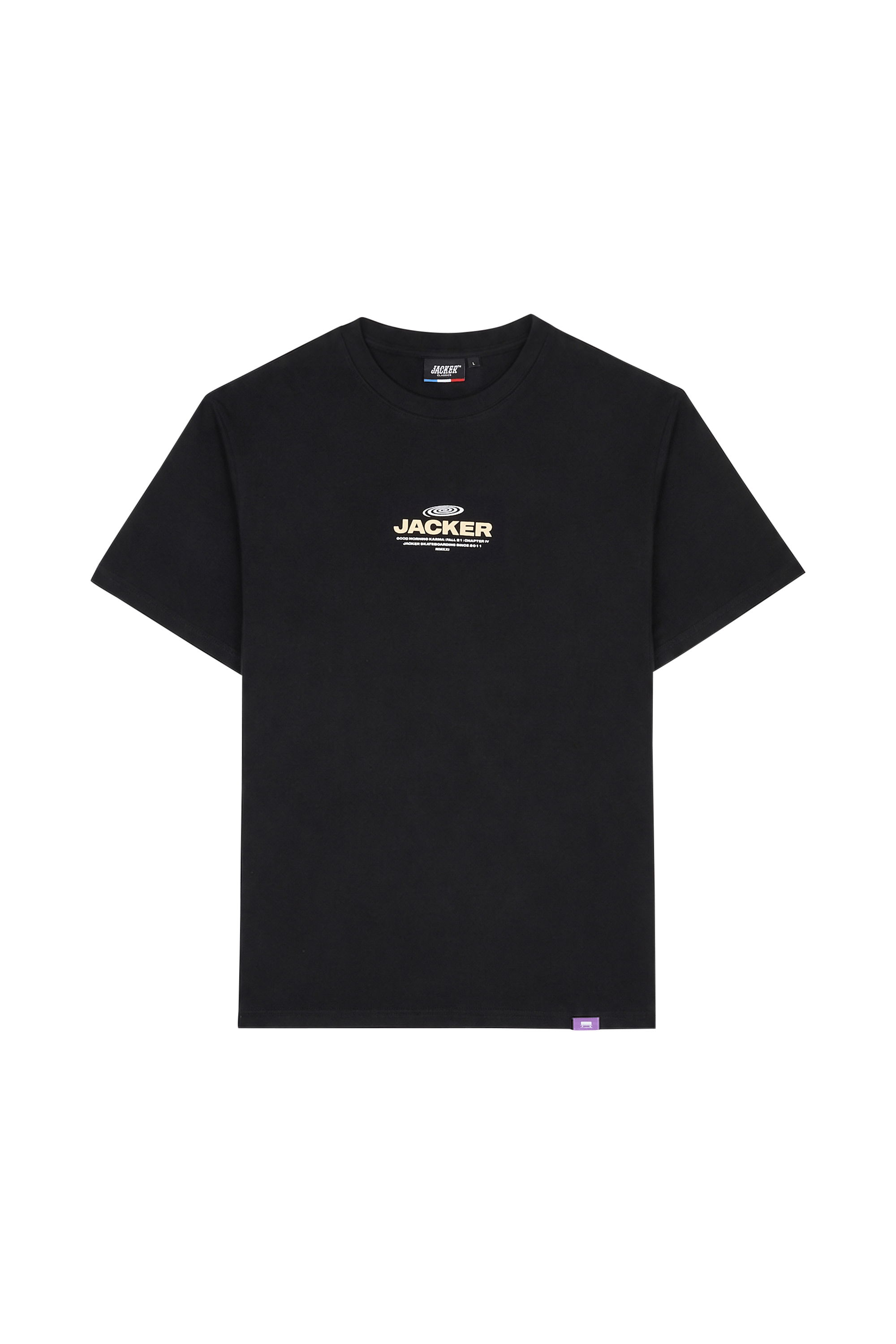 Regular-fit round-neck cotton T-shirt | Black JACKER Men