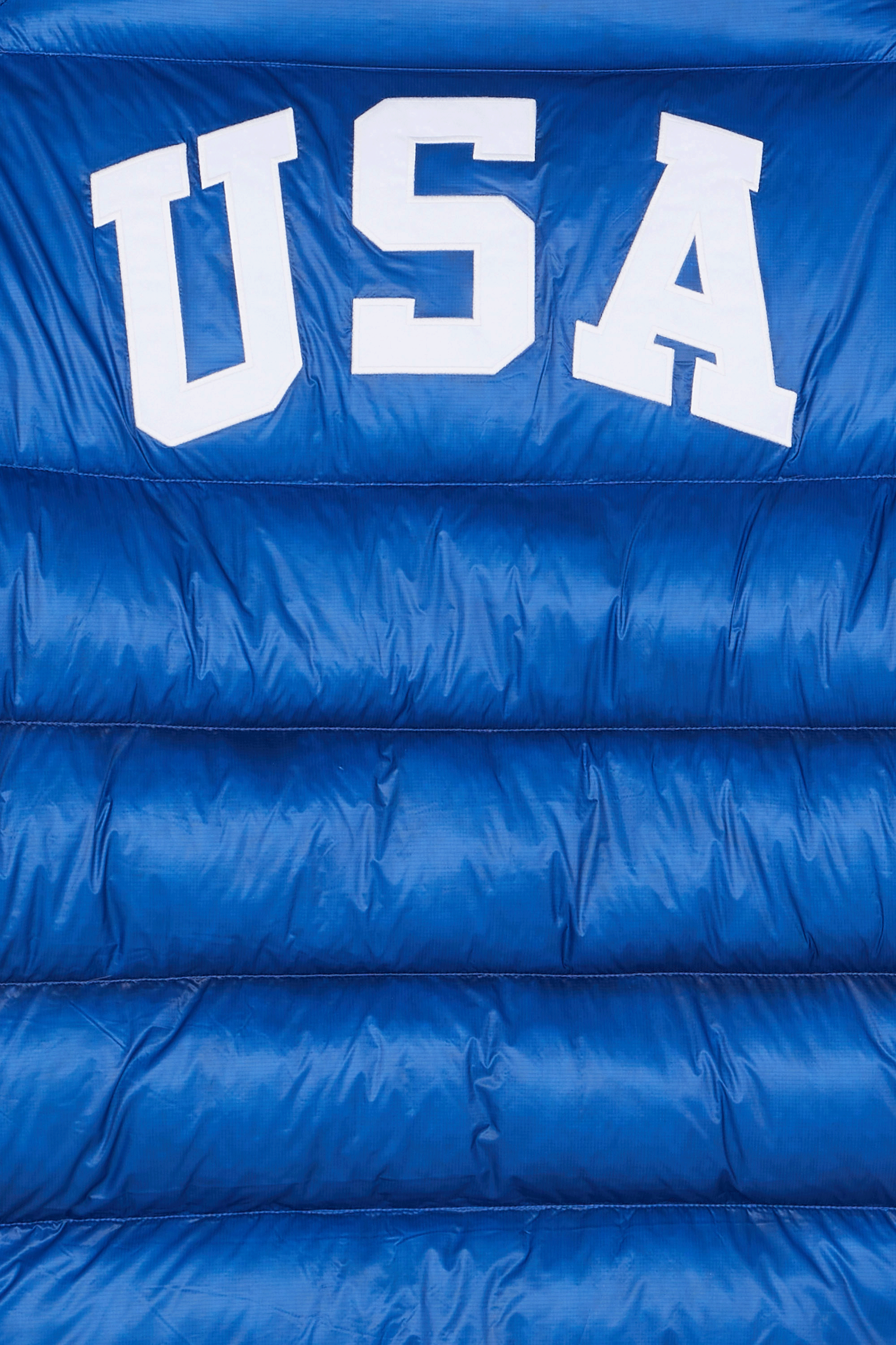 Lightweight quilted padded jacket with high neck Blue