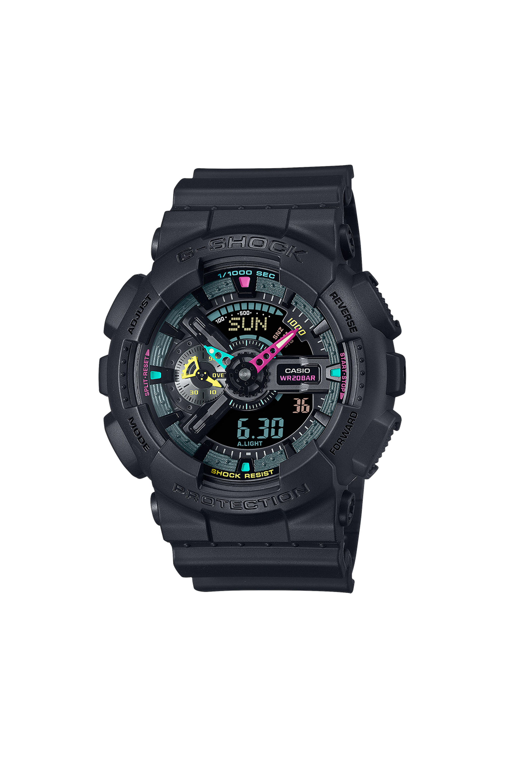 Auto-Illuminator resin watch Black