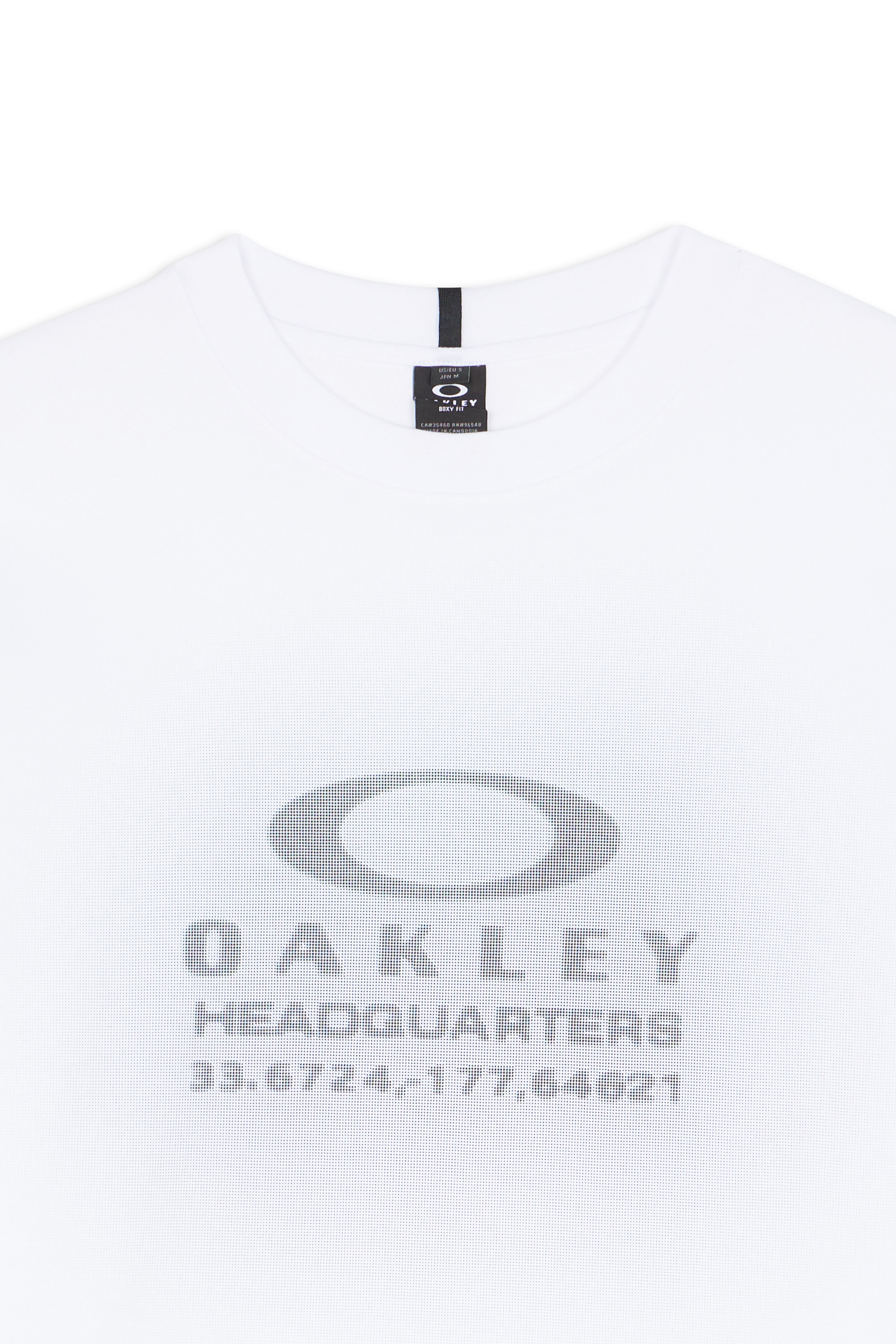 Regular-fit round-neck cotton T-shirt OAKLEY White