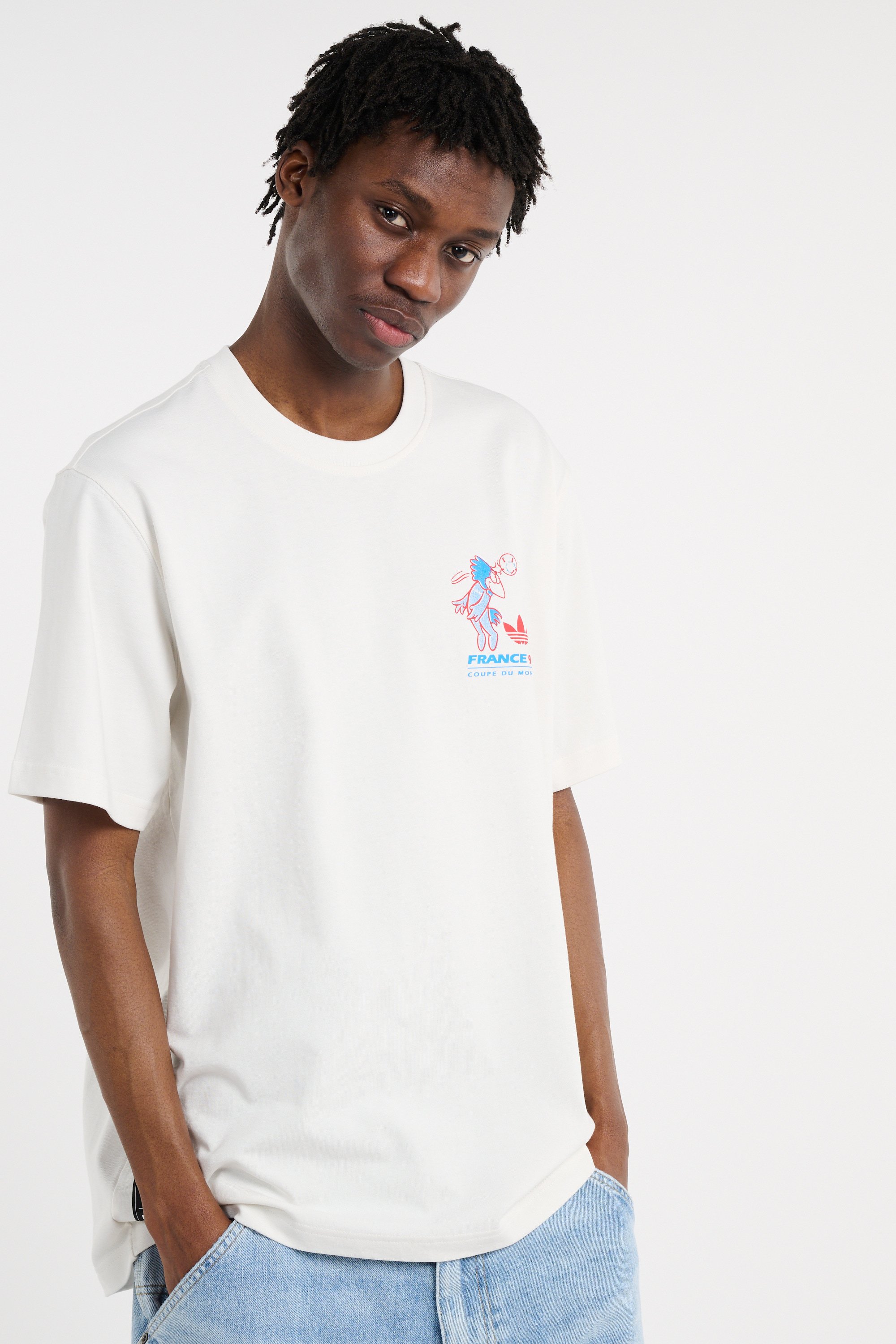 Regular-fit round-neck cotton T-shirt White