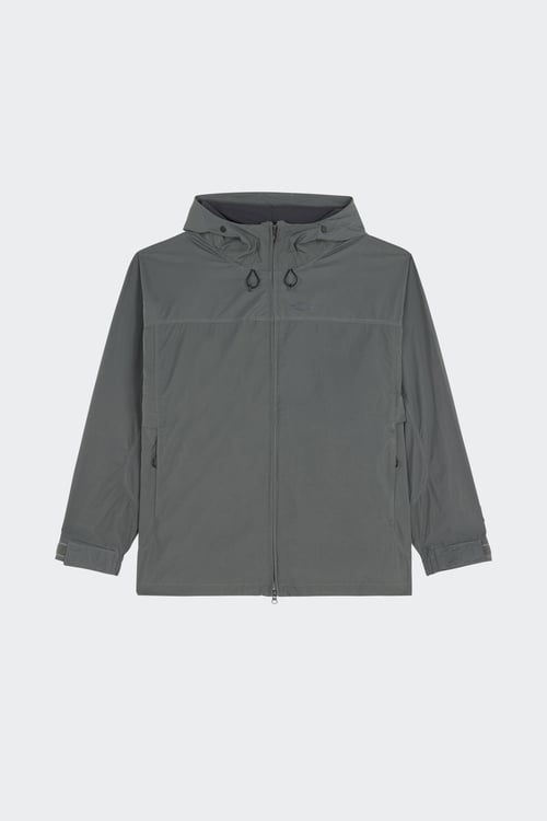 Veste droite à capuche unie - Taille L Vert