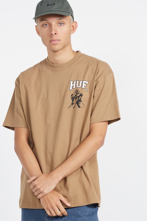 HUF T-shirt Marron