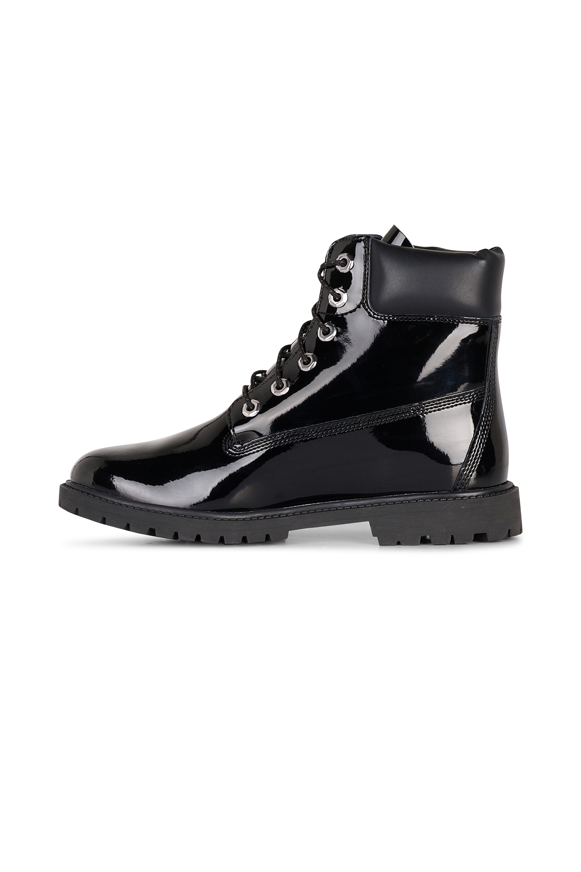 Heeled leather mid-calf boots Black