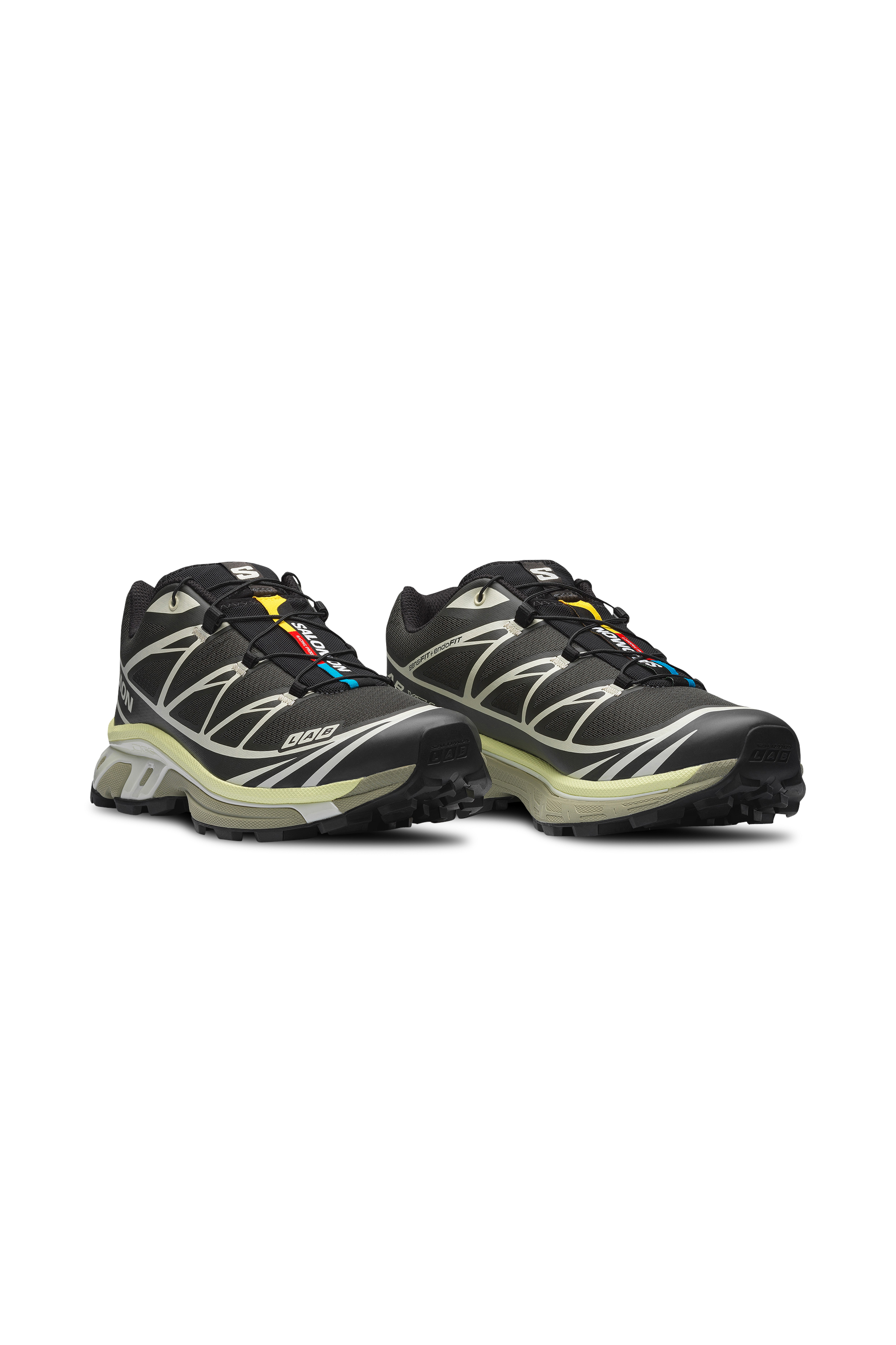 Men?s Storm 96 LO fabric and leather sneakers | Black SALOMON Men