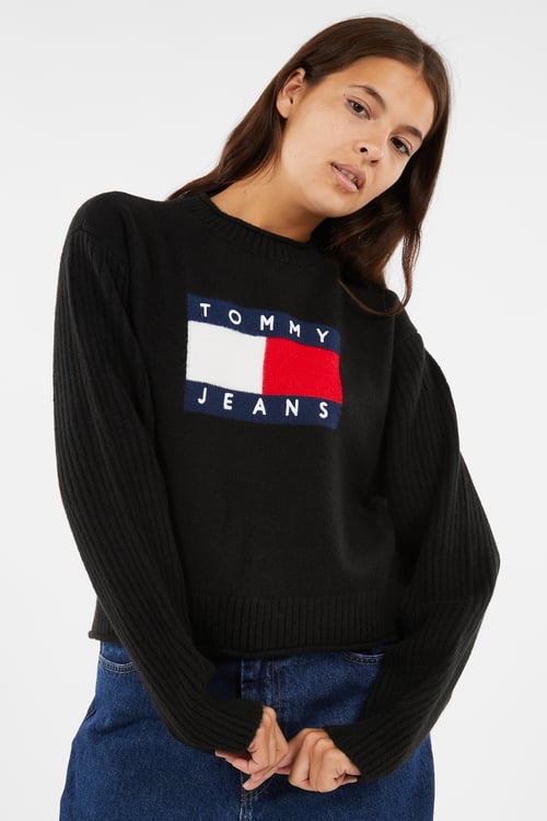 TOMMY JEANS Sweater Brown