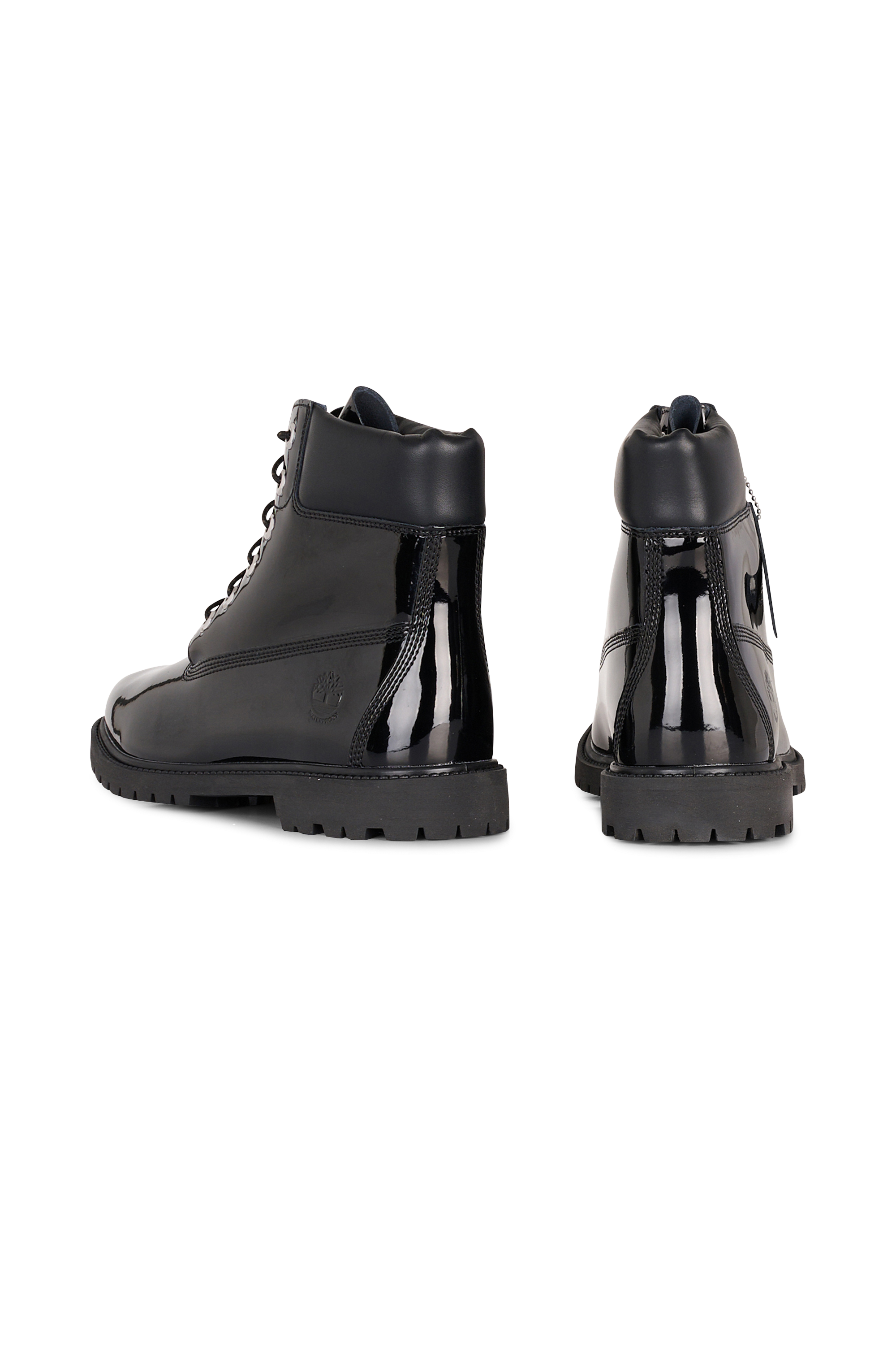 Heeled leather mid-calf boots Black