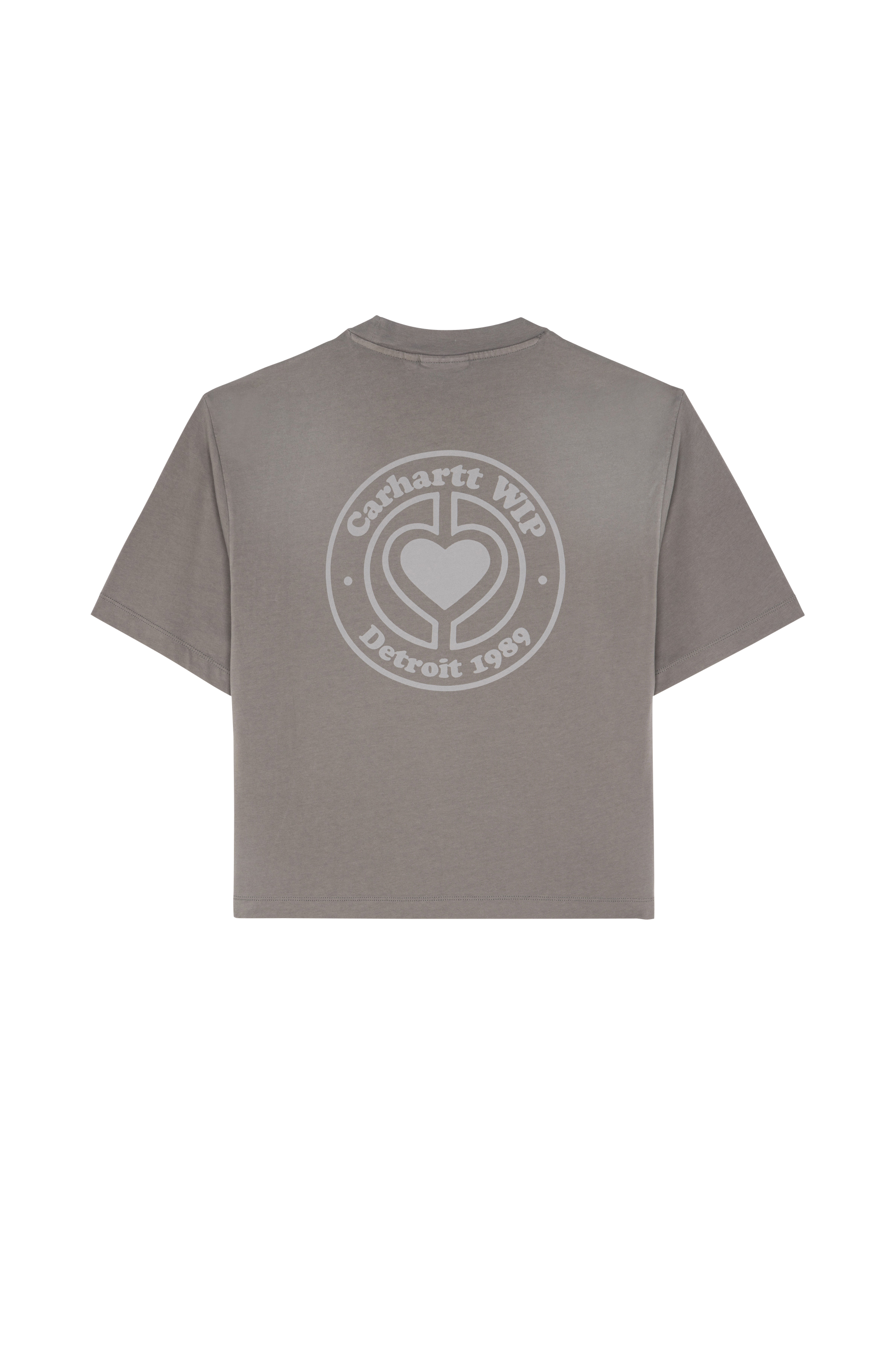 Regular-fit round-neck cotton T-shirt Grey