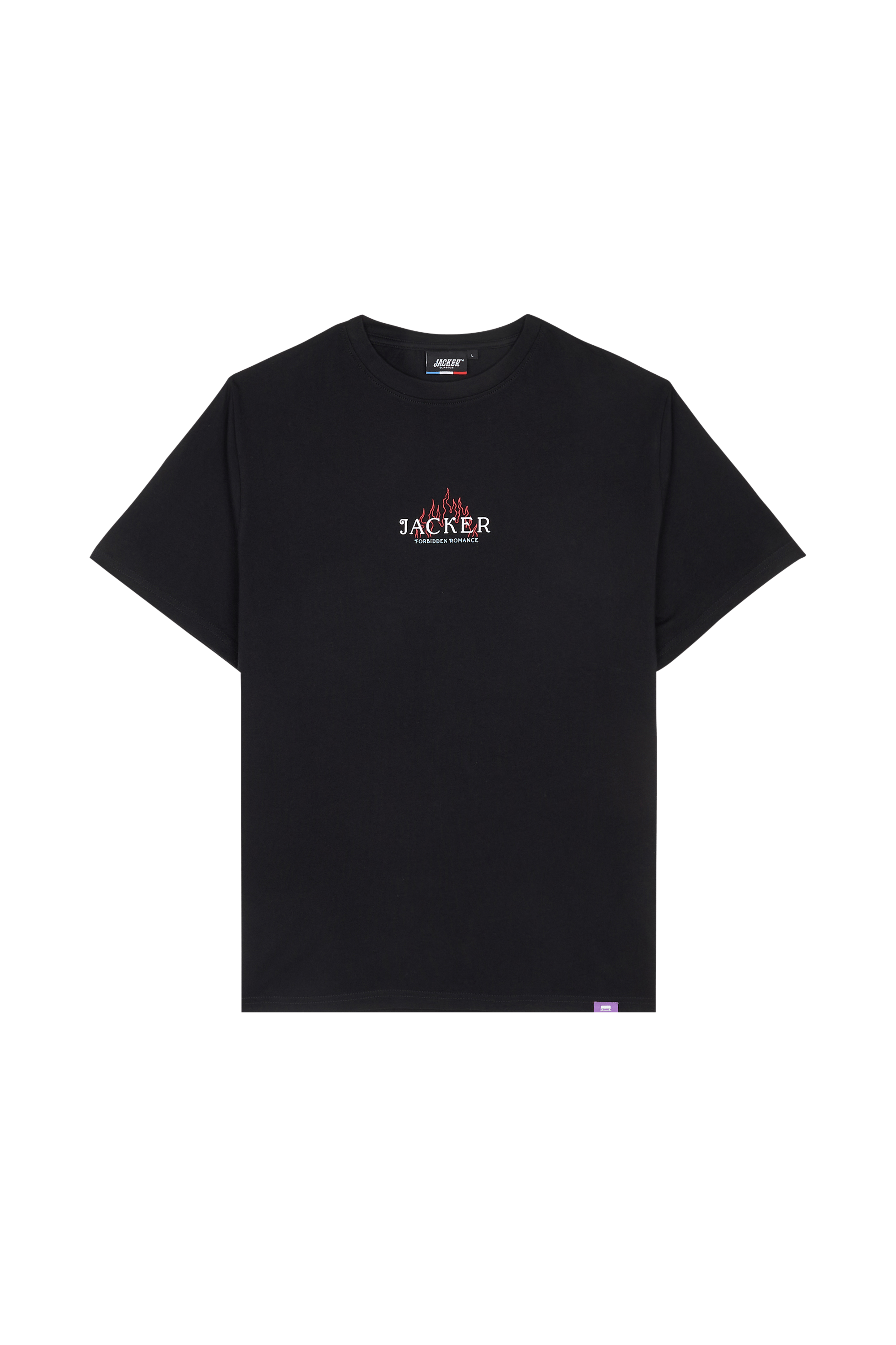 Regular-fit round-neck cotton T-shirt | Black JACKER Men