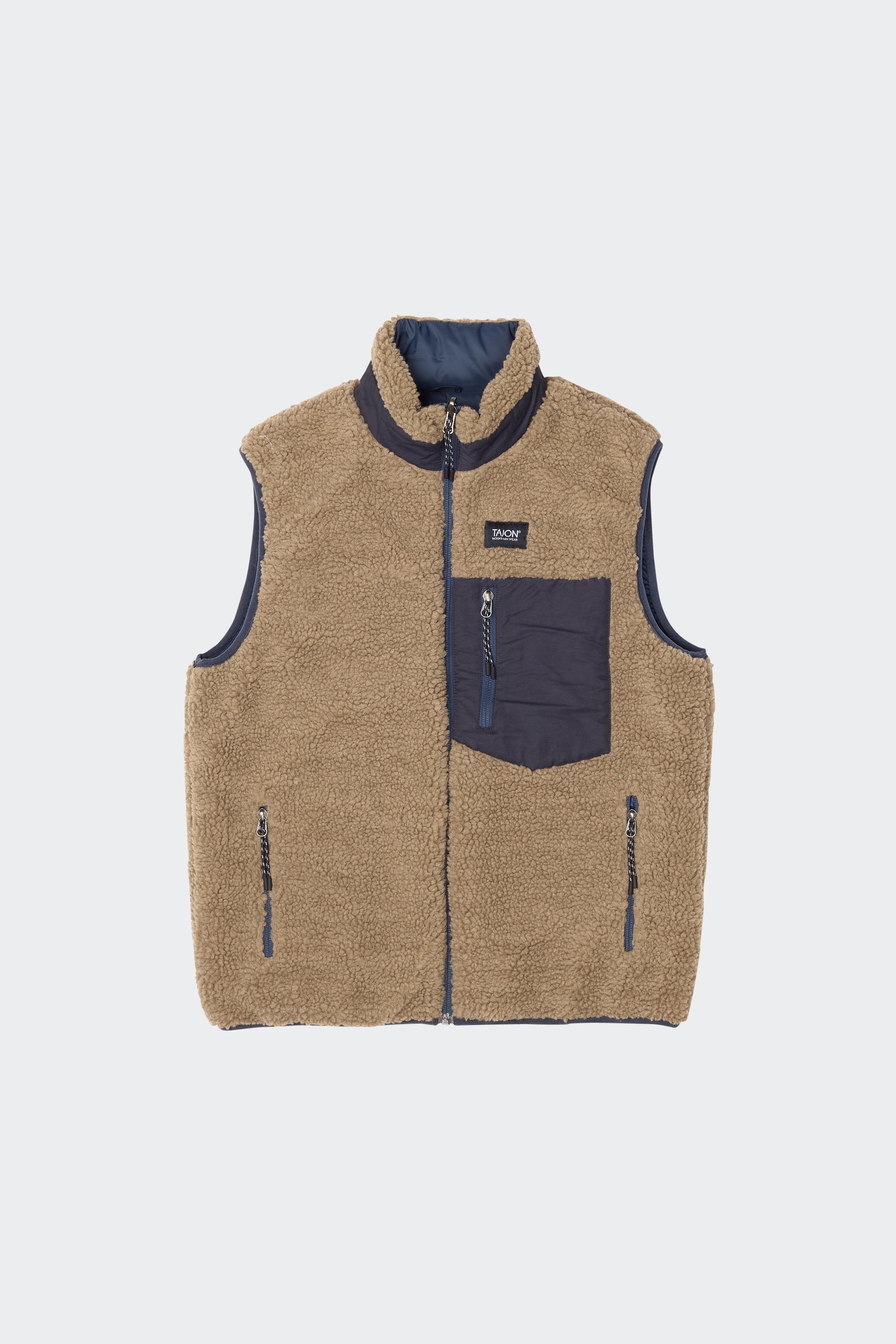 Reversible sleeveless puffer coat | Blue by TAION Reversible sleeveless puffer coat Blue