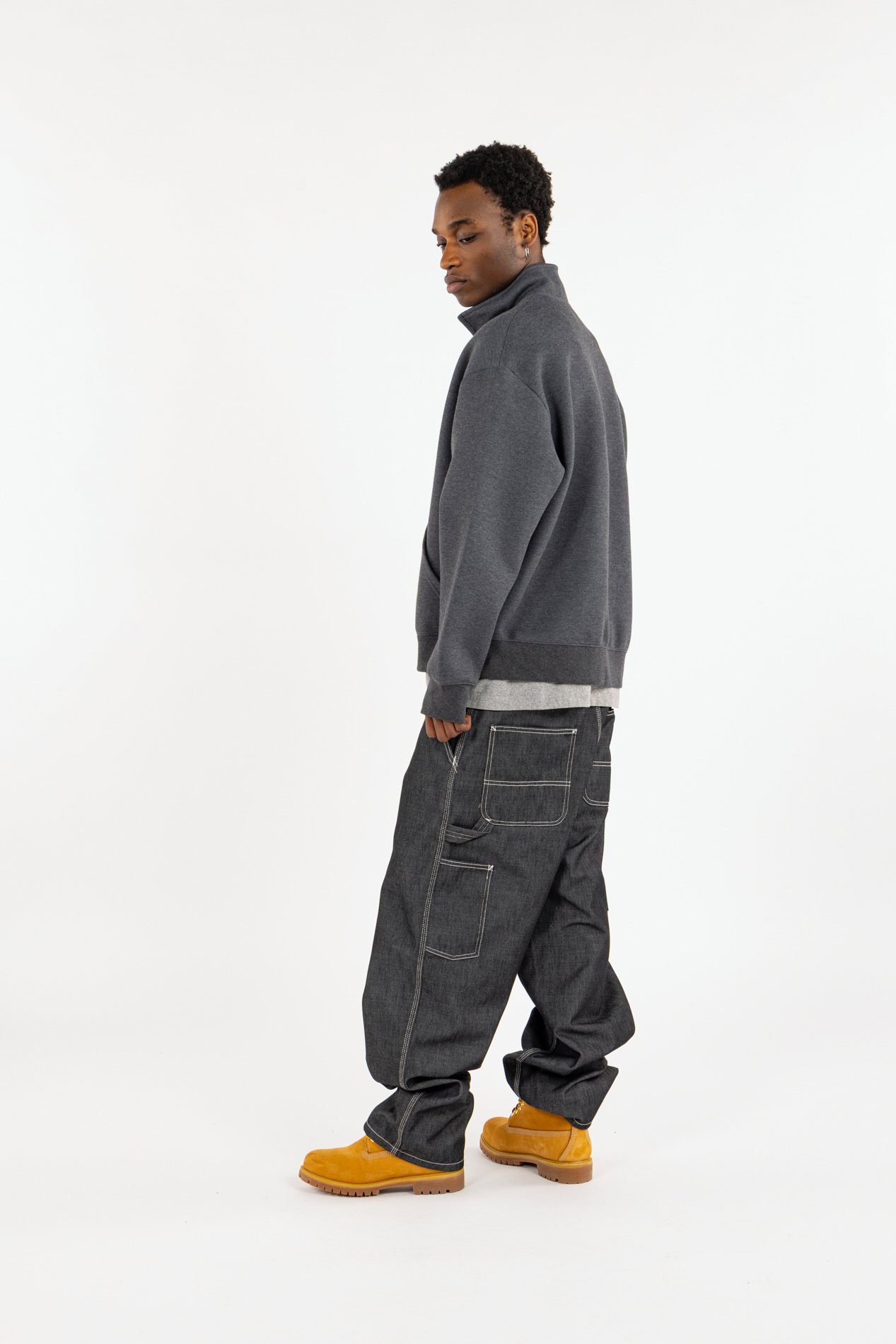 Slim-fit zip-up tracksuit top  Black