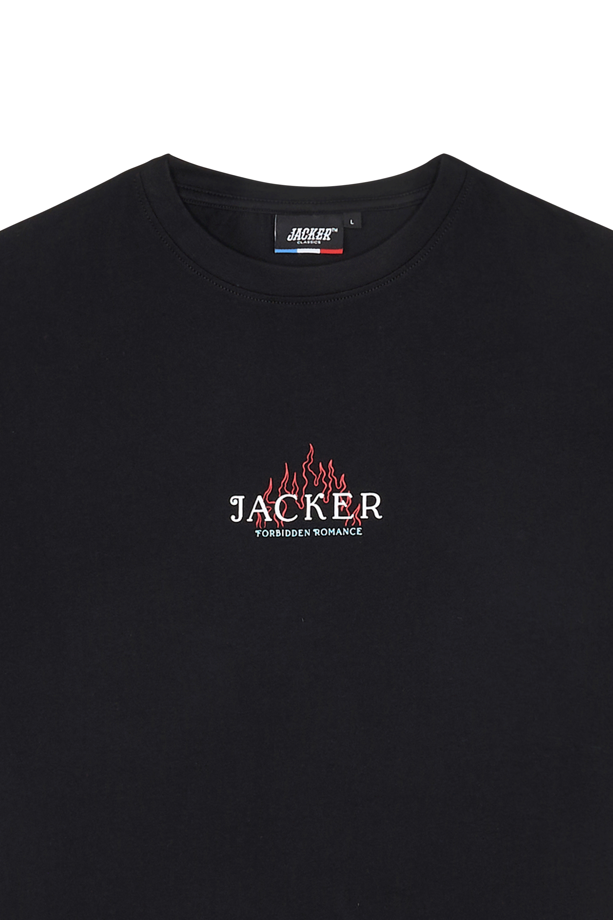 Regular-fit round-neck cotton T-shirt | Black JACKER Men