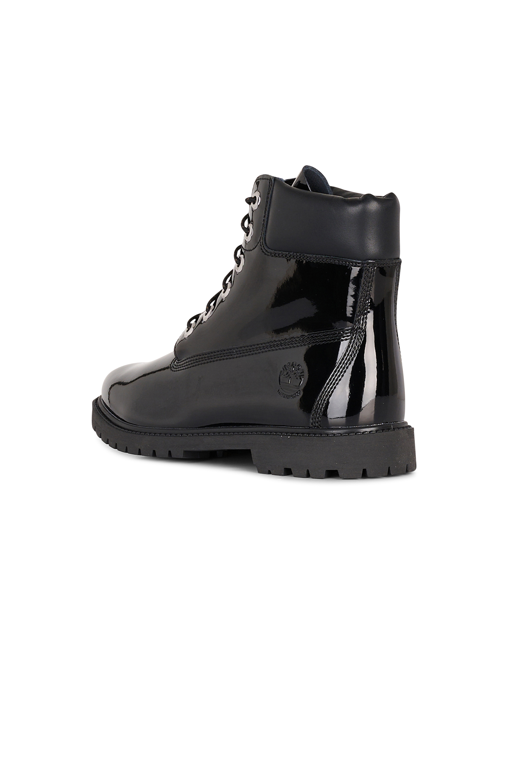 Heeled leather mid-calf boots Black