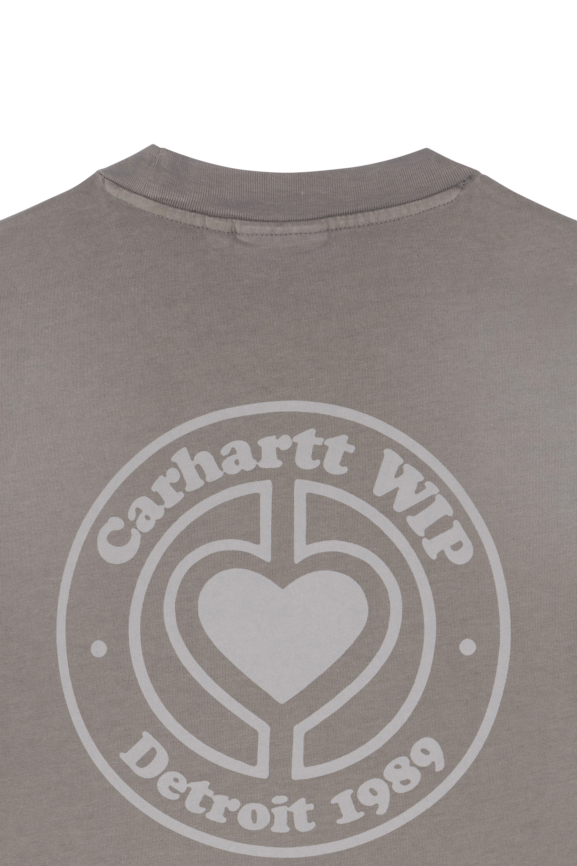 Regular-fit round-neck cotton T-shirt Grey